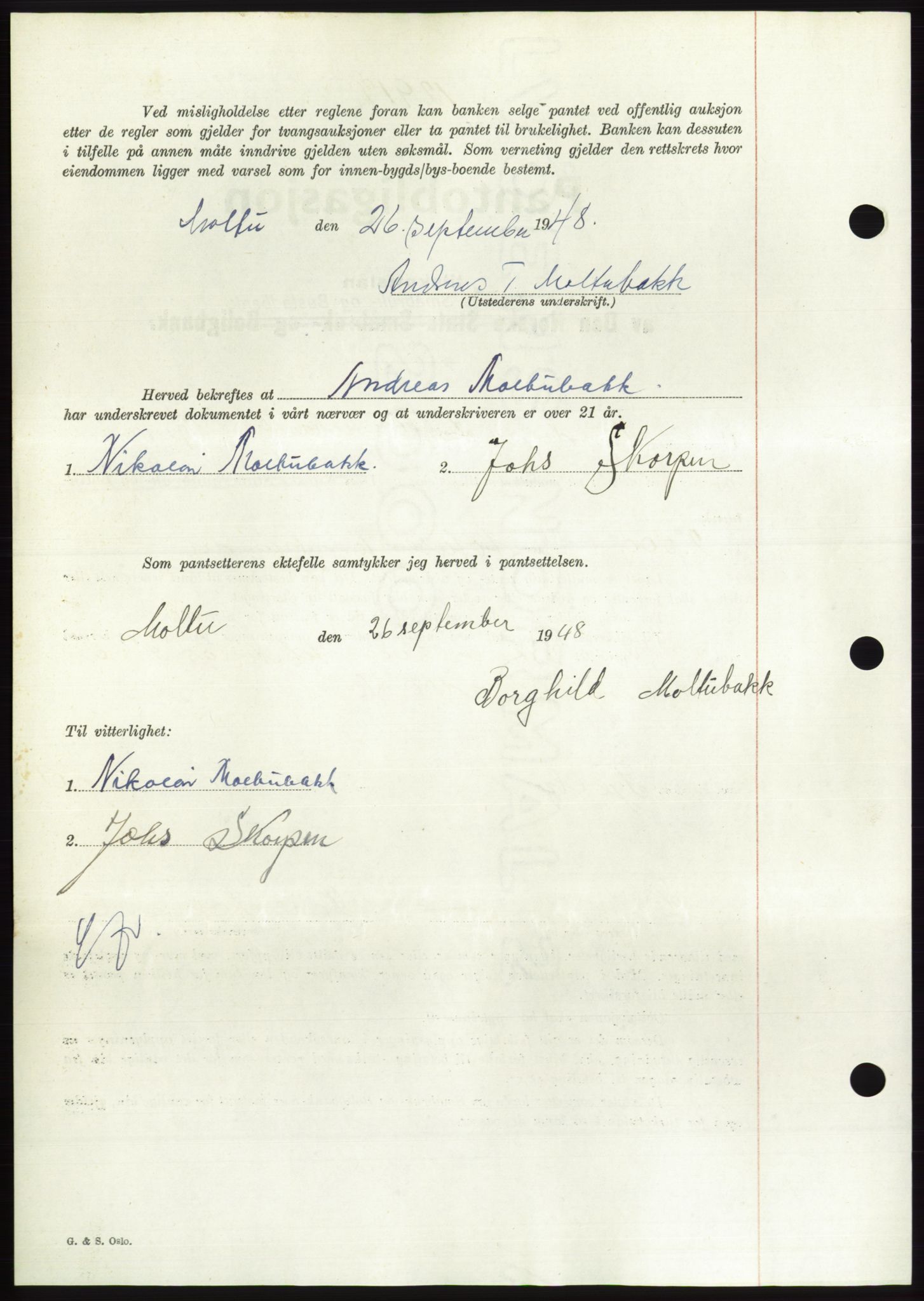 Søre Sunnmøre sorenskriveri, AV/SAT-A-4122/1/2/2C/L0116: Pantebok nr. 4B, 1948-1949, Dagboknr: 1380/1948