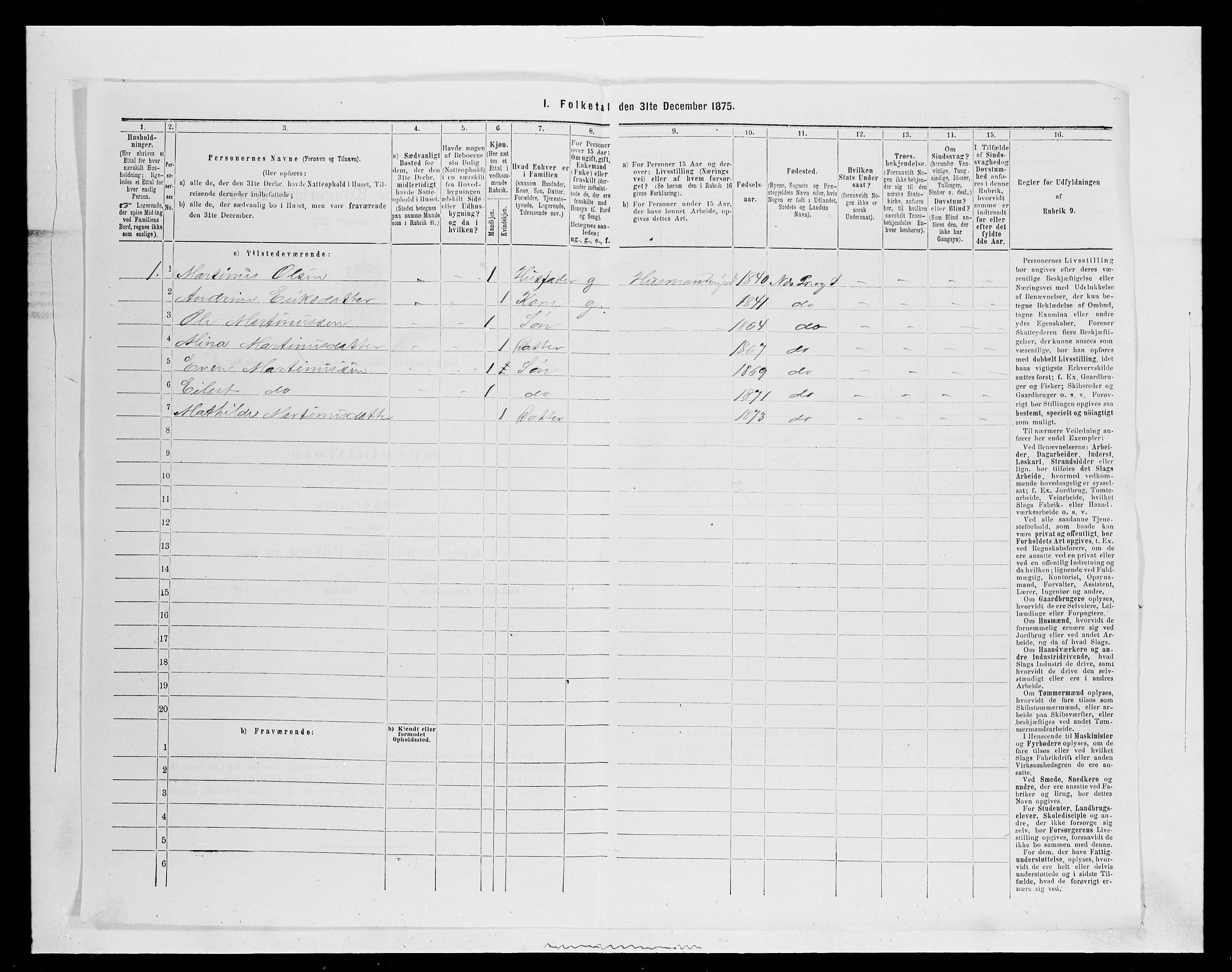 SAH, Folketelling 1875 for 0411P Nes prestegjeld, 1875, s. 89