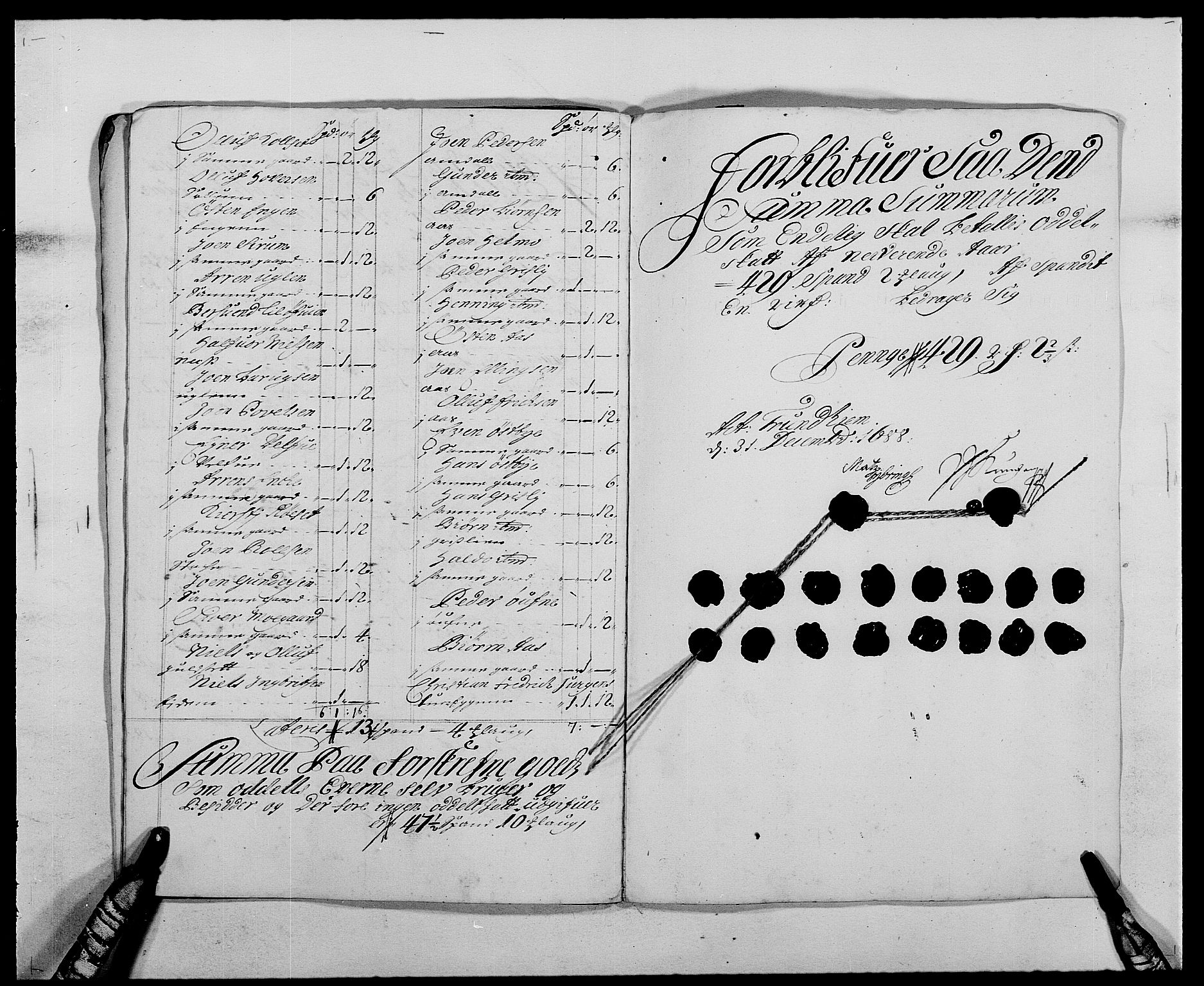 Rentekammeret inntil 1814, Reviderte regnskaper, Fogderegnskap, AV/RA-EA-4092/R61/L4101: Fogderegnskap Strinda og Selbu, 1687-1688, s. 191