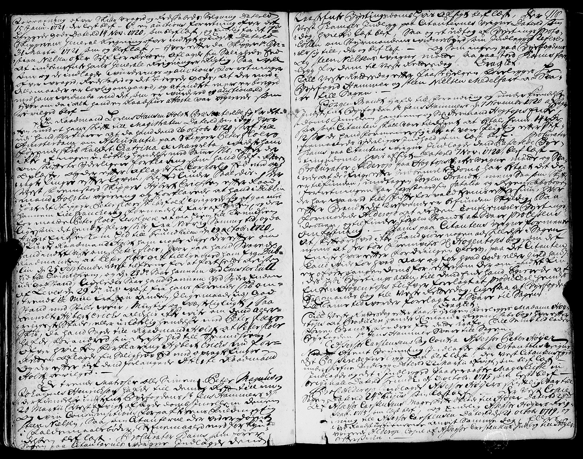 Trondheim magistrat, SAT/A-4372/A/Aa/L0012: Rådstueprotokoller, 1718-1725, s. 118