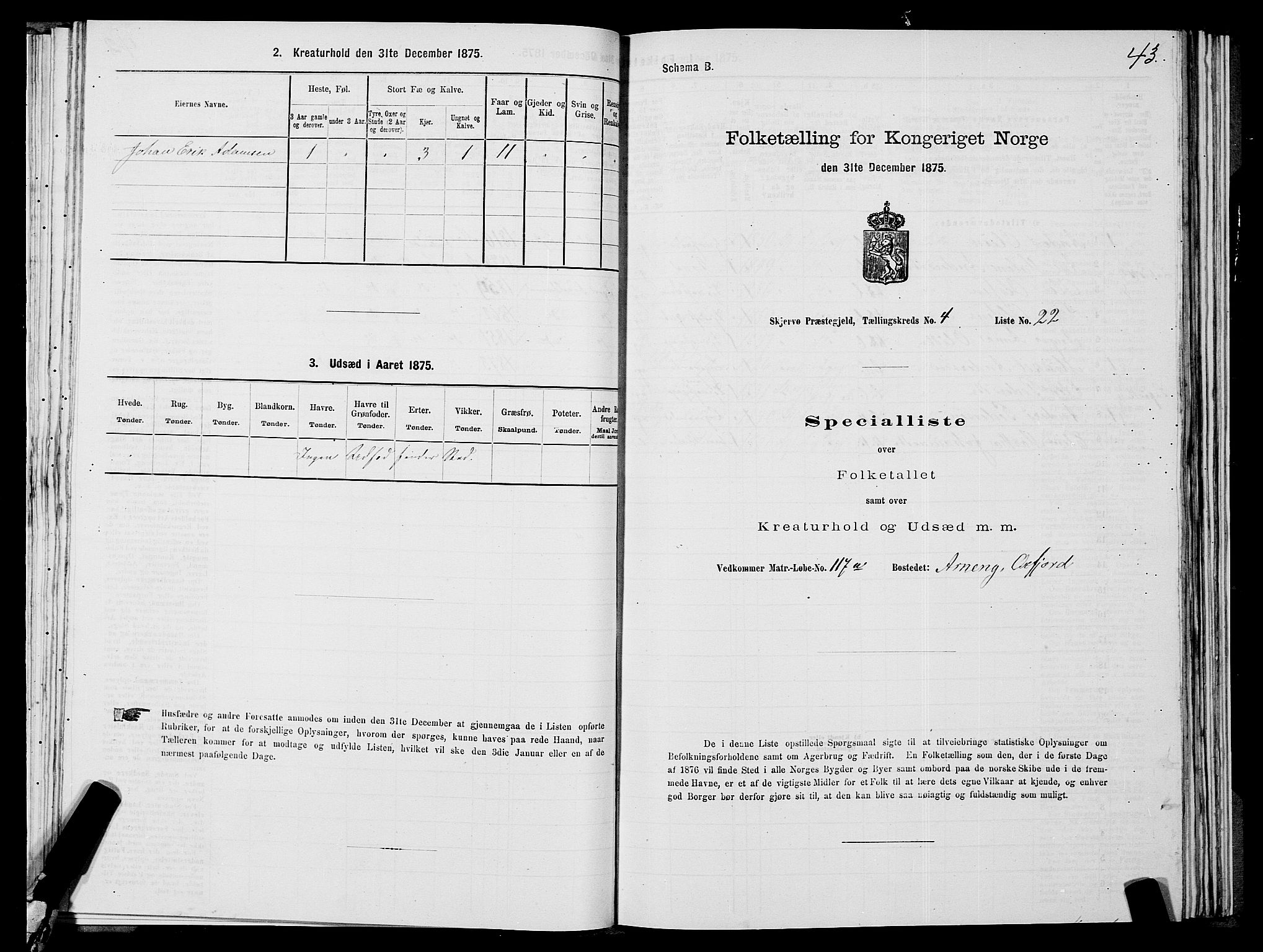 SATØ, Folketelling 1875 for 1941P Skjervøy prestegjeld, 1875, s. 3043