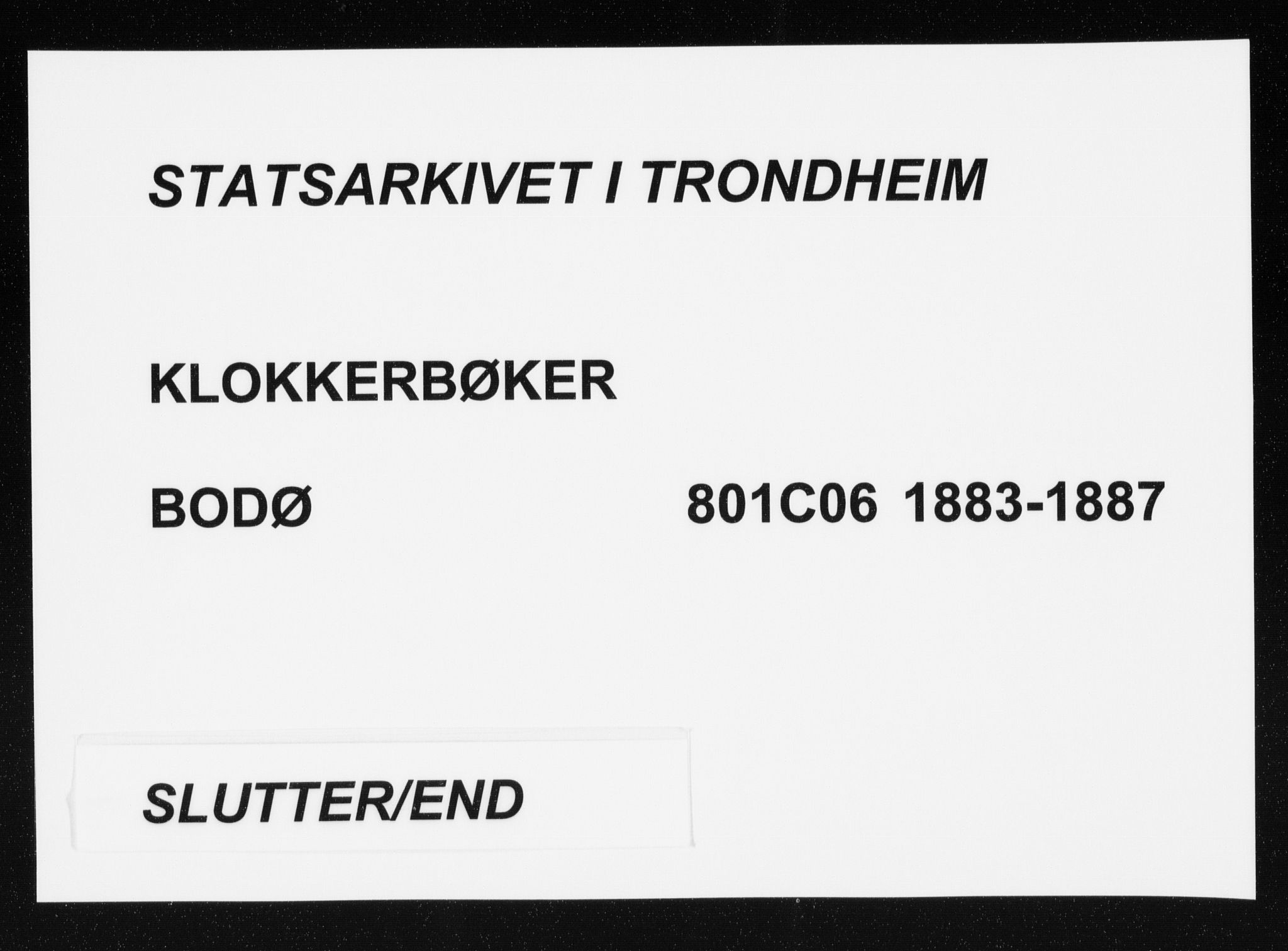 Ministerialprotokoller, klokkerbøker og fødselsregistre - Nordland, SAT/A-1459/801/L0031: Klokkerbok nr. 801C06, 1883-1887