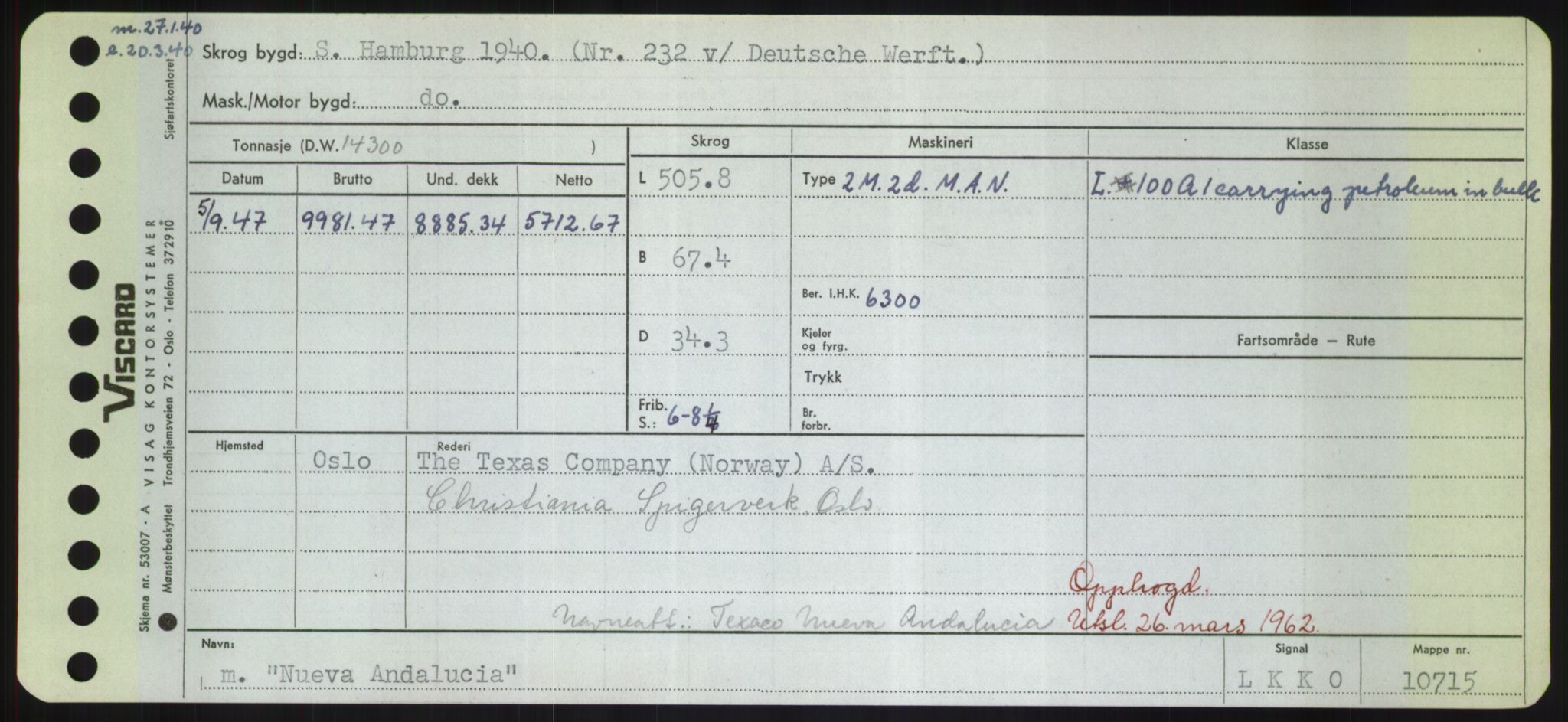 Sjøfartsdirektoratet med forløpere, Skipsmålingen, RA/S-1627/H/Hd/L0027: Fartøy, Norhop-Nør, s. 307