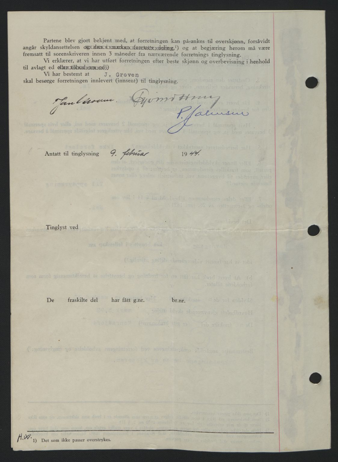 Salten sorenskriveri, AV/SAT-A-4578/1/2/2C: Pantebok nr. A14-15, 1943-1945, Dagboknr: 165/1944