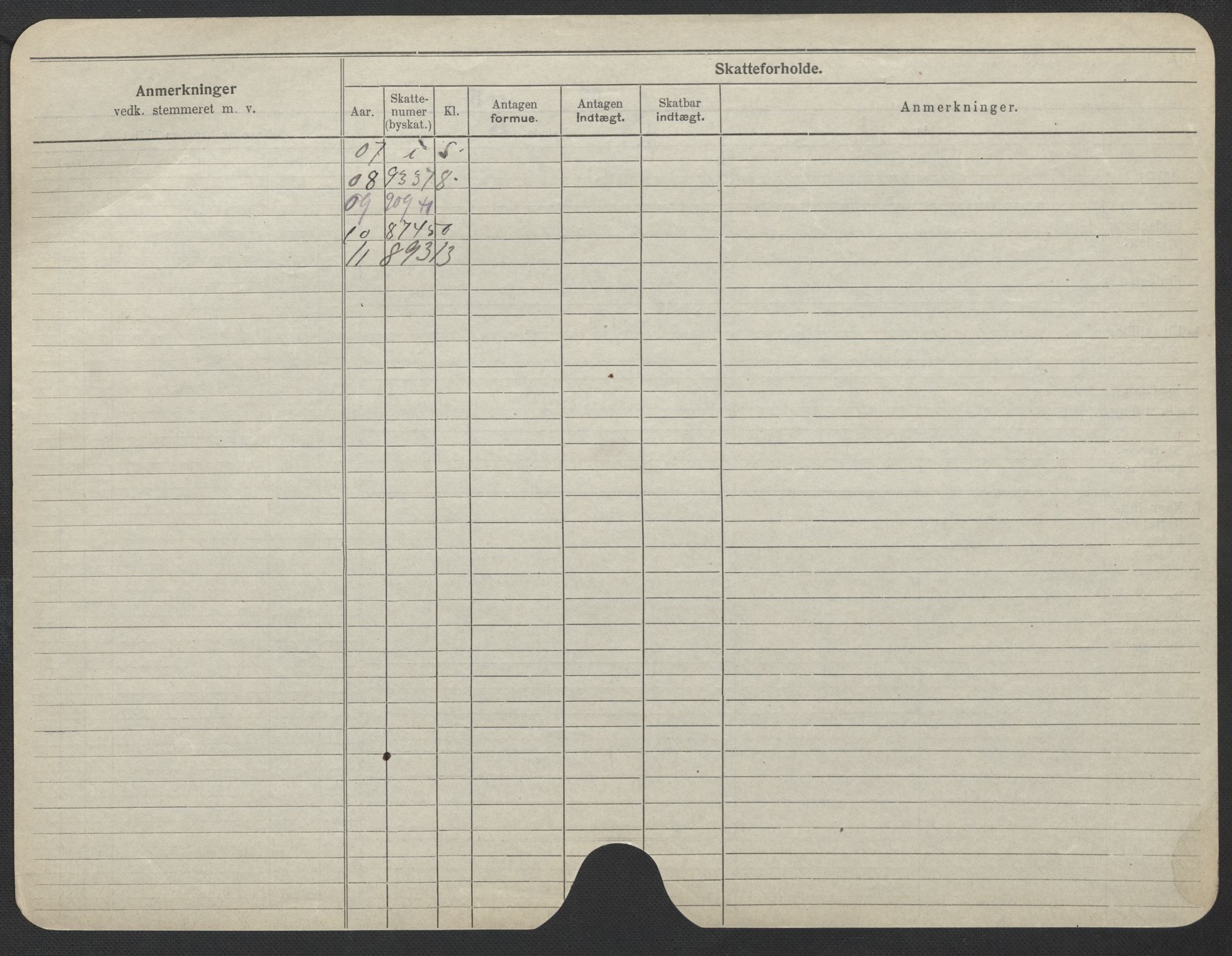 Oslo folkeregister, Registerkort, SAO/A-11715/F/Fa/Fac/L0017: Kvinner, 1906-1914, s. 350b