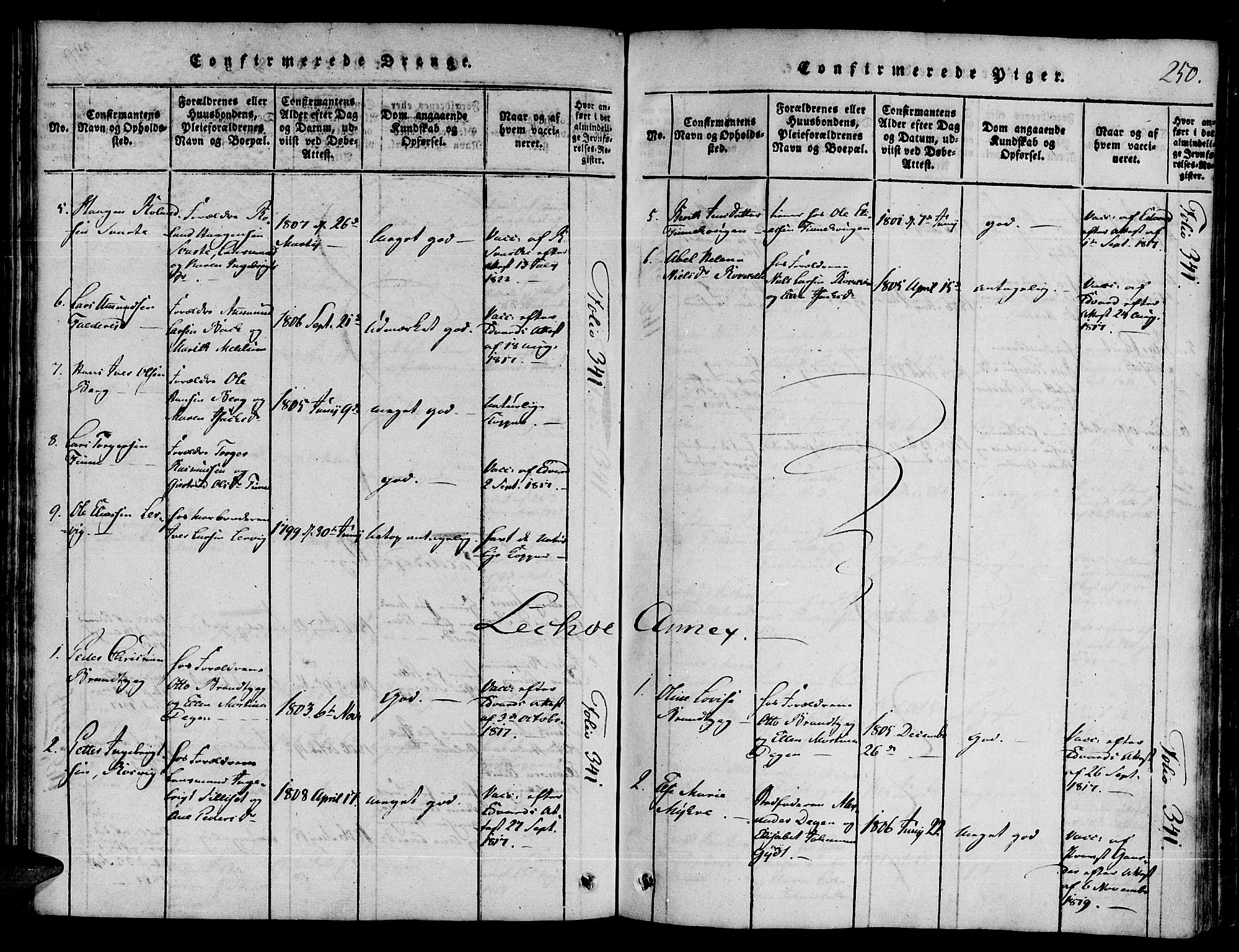 Ministerialprotokoller, klokkerbøker og fødselsregistre - Nord-Trøndelag, SAT/A-1458/780/L0636: Ministerialbok nr. 780A03 /1, 1815-1830, s. 250