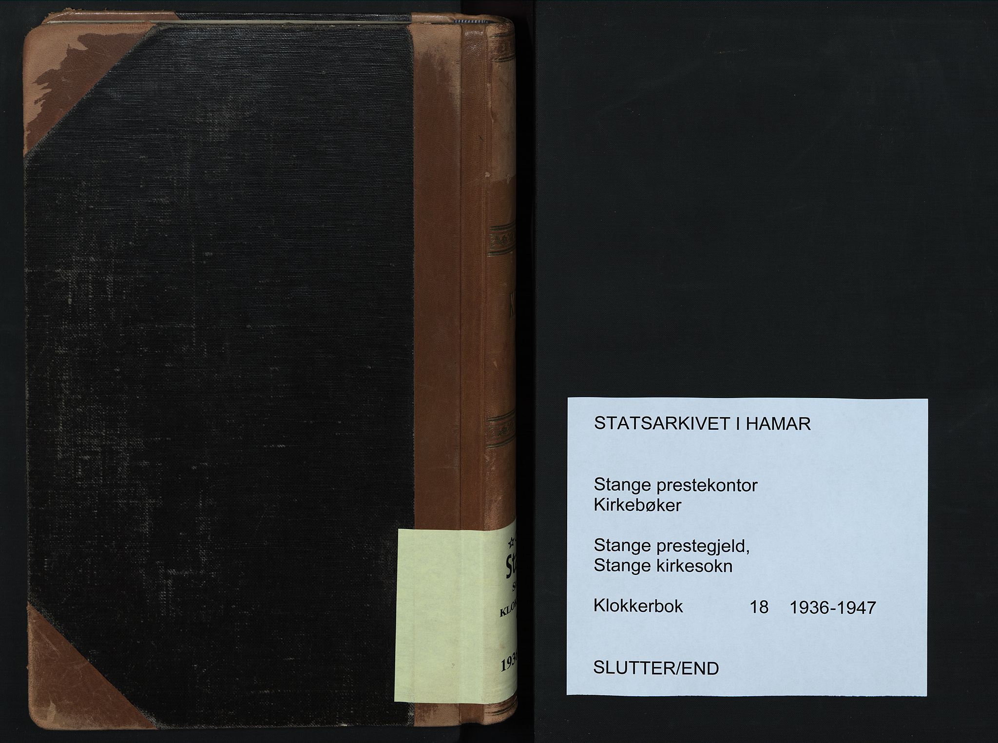Stange prestekontor, AV/SAH-PREST-002/L/L0020: Klokkerbok nr. 20, 1936-1947