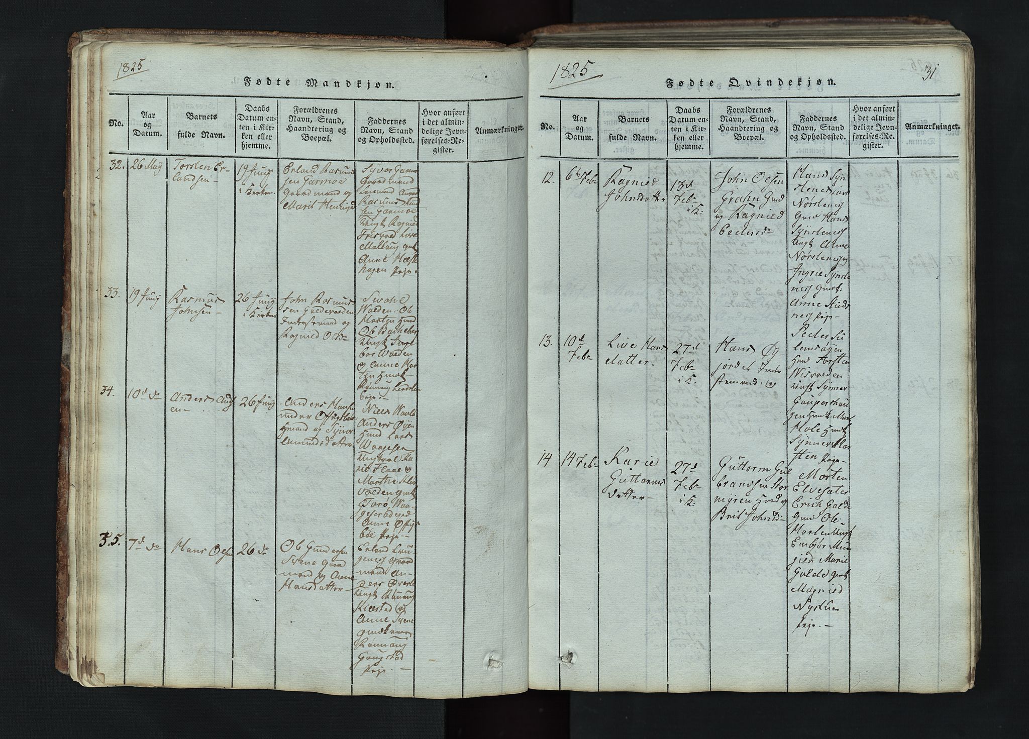 Lom prestekontor, AV/SAH-PREST-070/L/L0002: Klokkerbok nr. 2, 1815-1844, s. 31