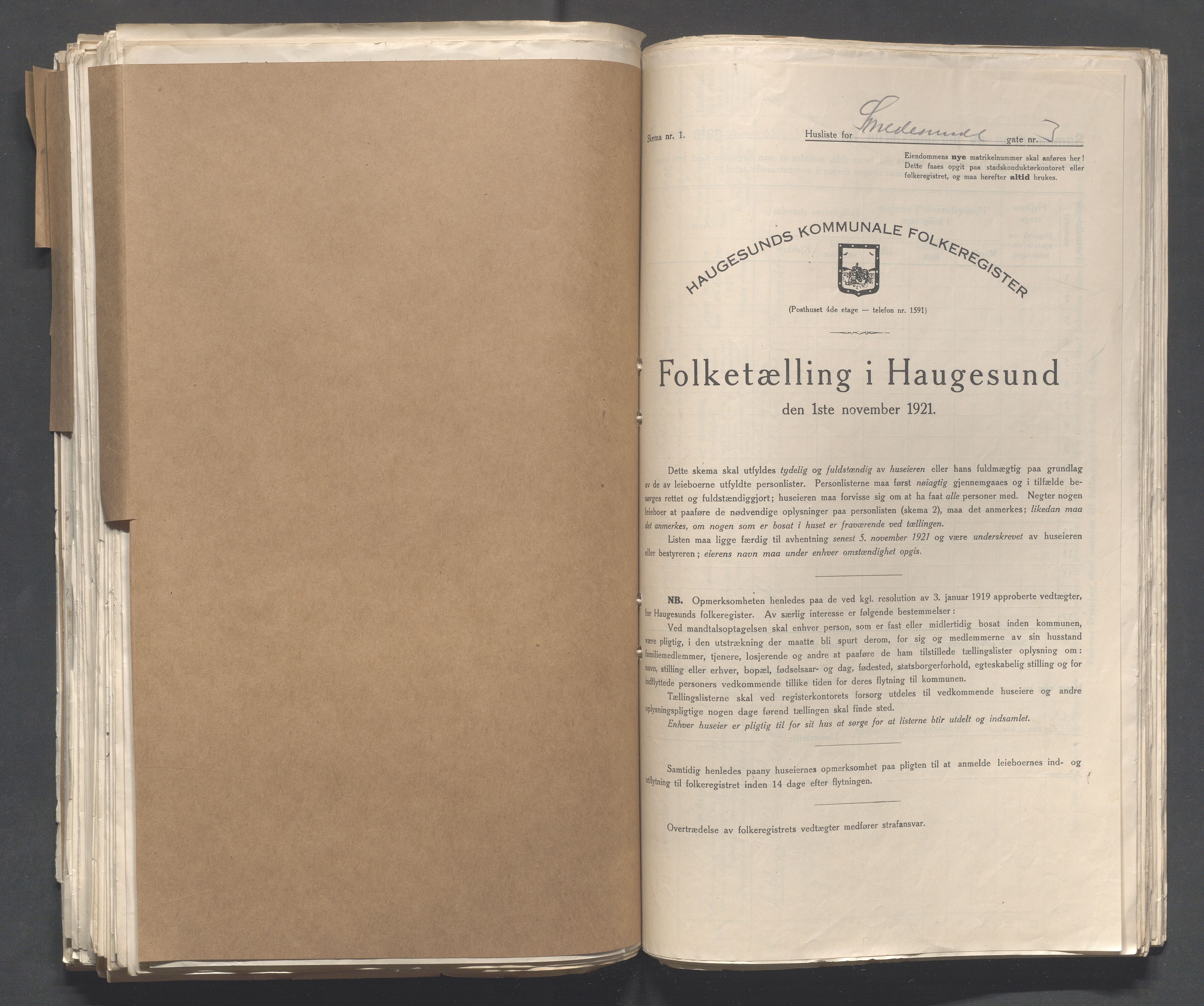 IKAR, Kommunal folketelling 1.11.1921 for Haugesund, 1921, s. 4161