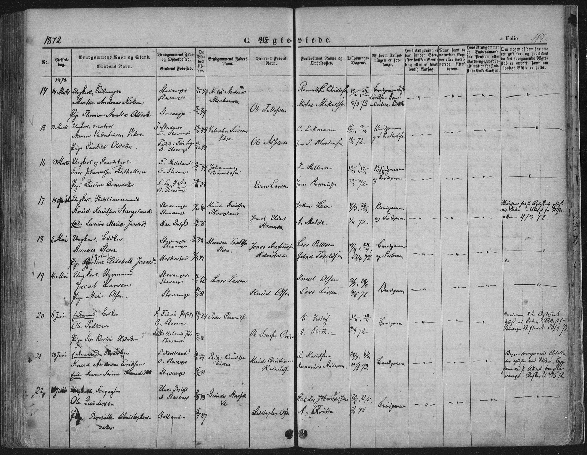 Domkirken sokneprestkontor, AV/SAST-A-101812/001/30/30BA/L0019: Ministerialbok nr. A 18, 1857-1877, s. 117