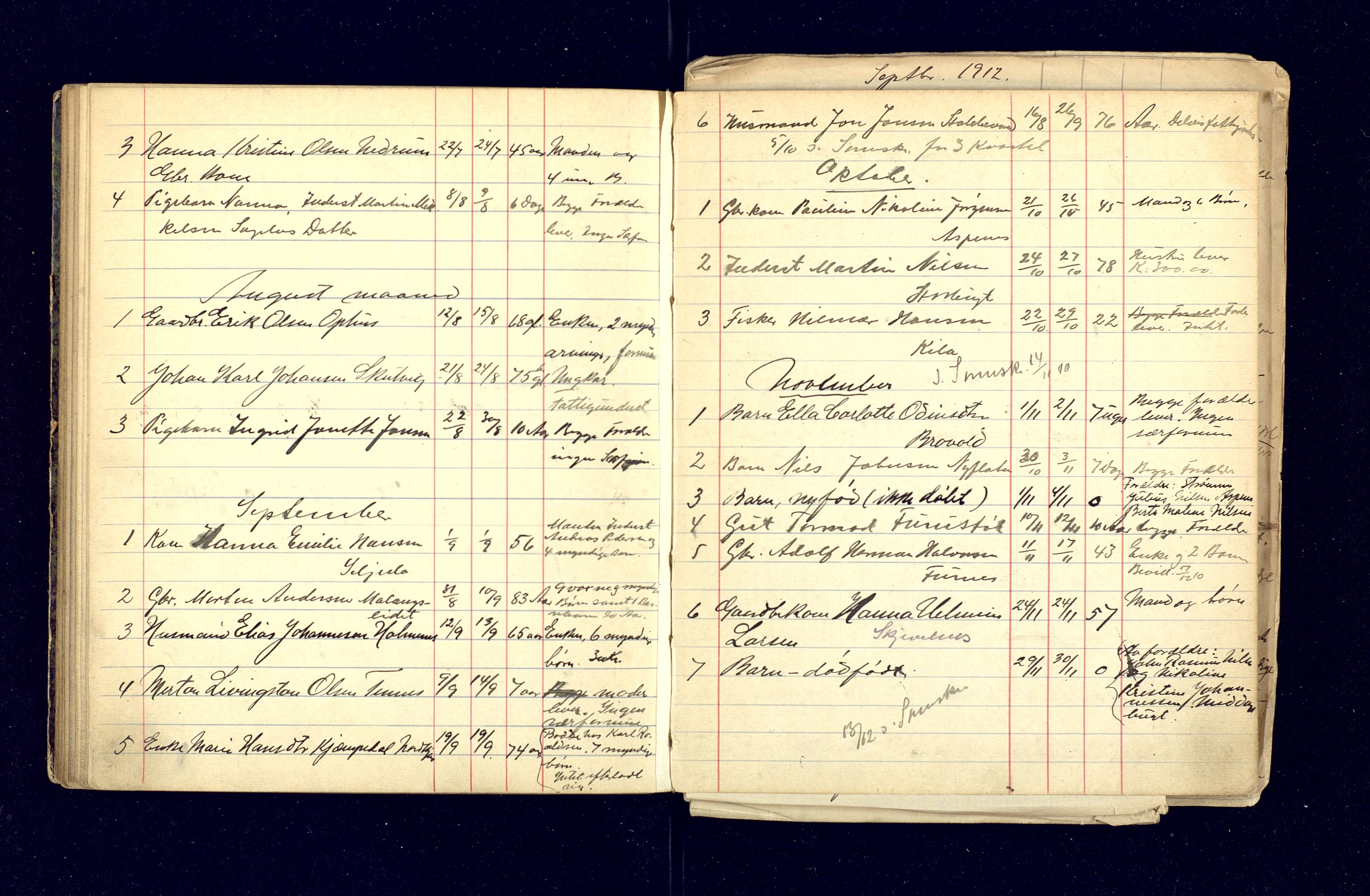 Lensmannen i Balsfjord, AV/SATØ-S-0085/Gh/Ghb/L0111/0002: Dødsfallsprotokoller / Dødsfallsprotokoll, 1901-1913