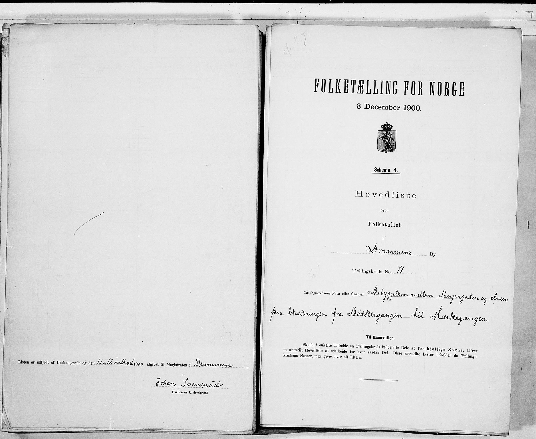 RA, Folketelling 1900 for 0602 Drammen kjøpstad, 1900, s. 145