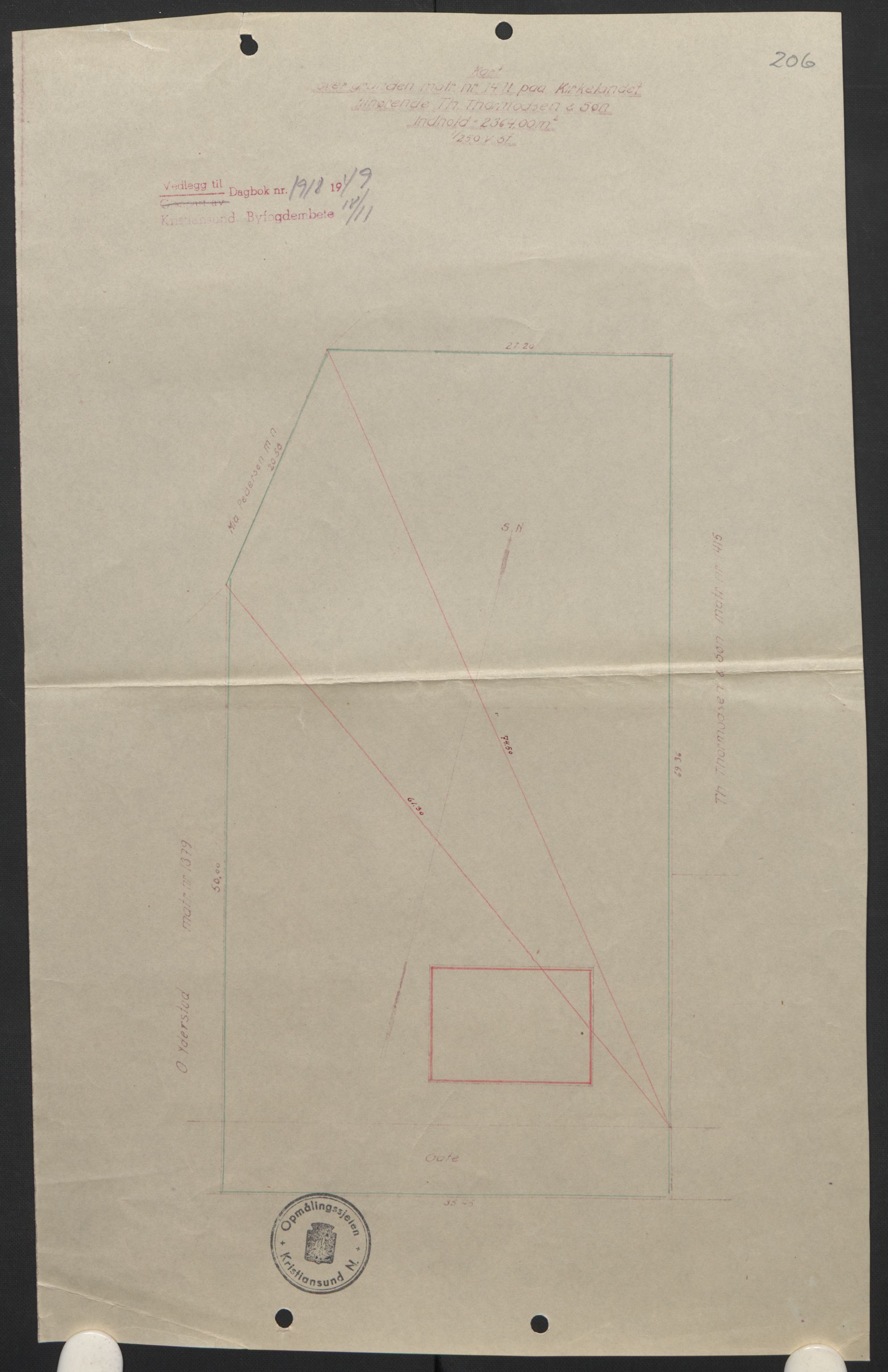 Kristiansund byfogd, AV/SAT-A-4587/A/27: Pantebok nr. 42, 1947-1950, Dagboknr: 1918/1949