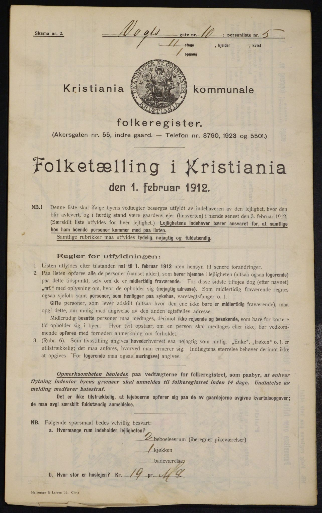 OBA, Kommunal folketelling 1.2.1912 for Kristiania, 1912, s. 124237