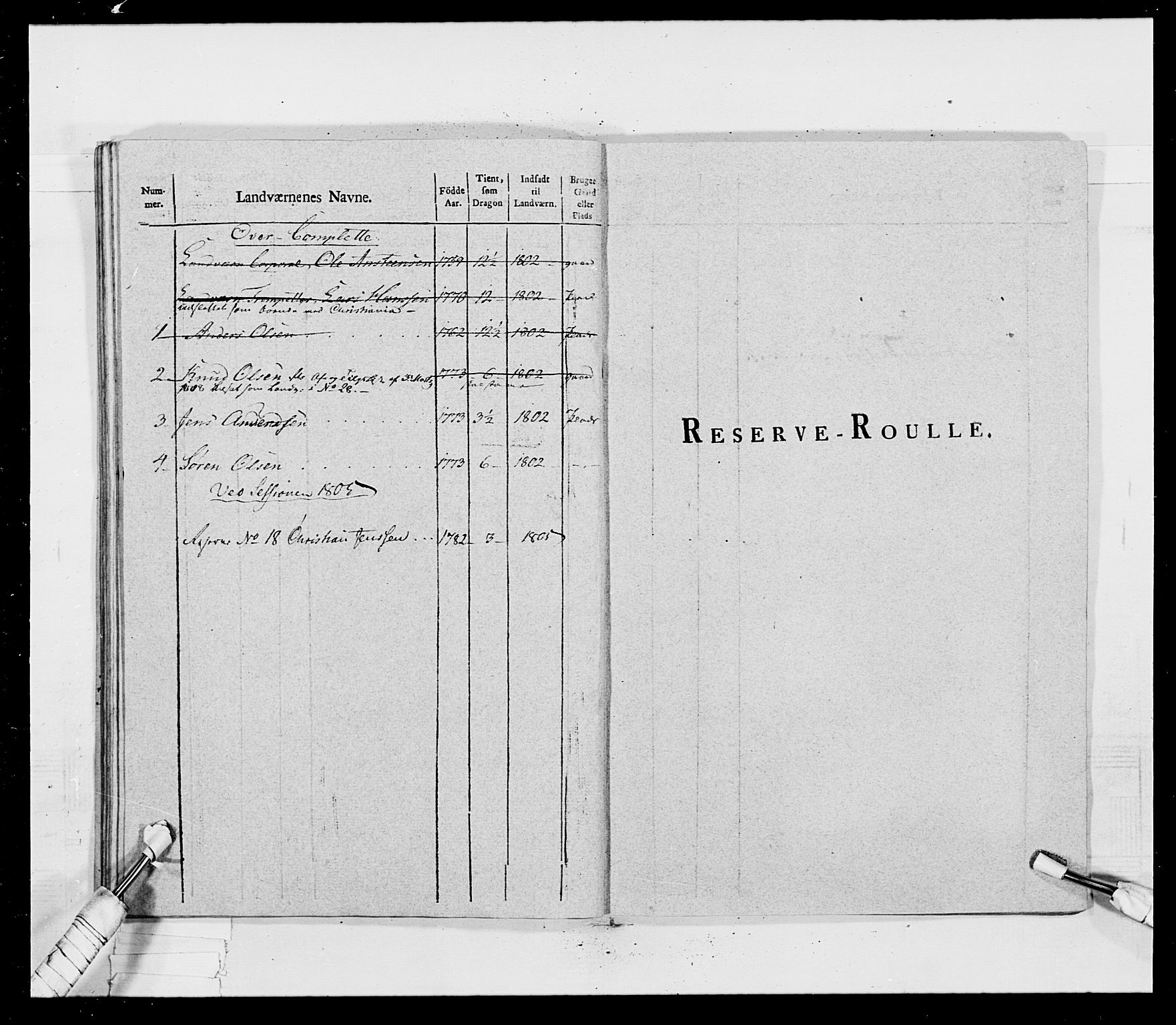 Generalitets- og kommissariatskollegiet, Det kongelige norske kommissariatskollegium, AV/RA-EA-5420/E/Eh/L0017: Opplandske dragonregiment, 1802-1805, s. 611