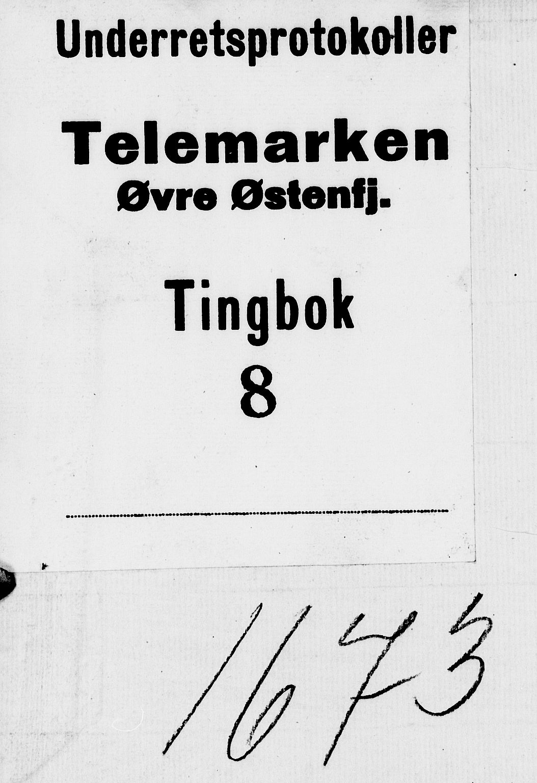 Øvre Telemark østfjelske sorenskriveri, AV/SAKO-A-213/F/Fa/Faa/L0008: Tingbok, 1673