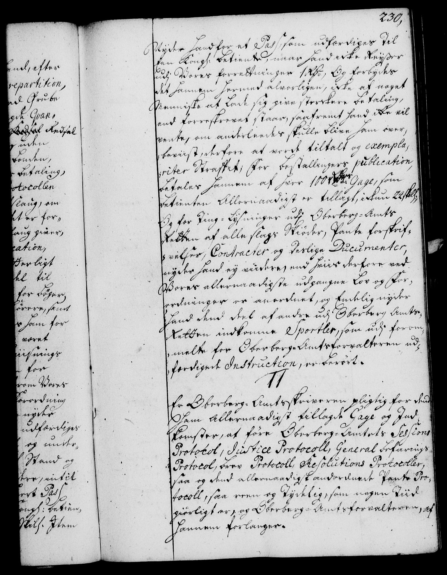 Rentekammeret, Kammerkanselliet, RA/EA-3111/G/Gg/Ggi/L0002: Norsk instruksjonsprotokoll med register (merket RK 53.35), 1729-1751, s. 230