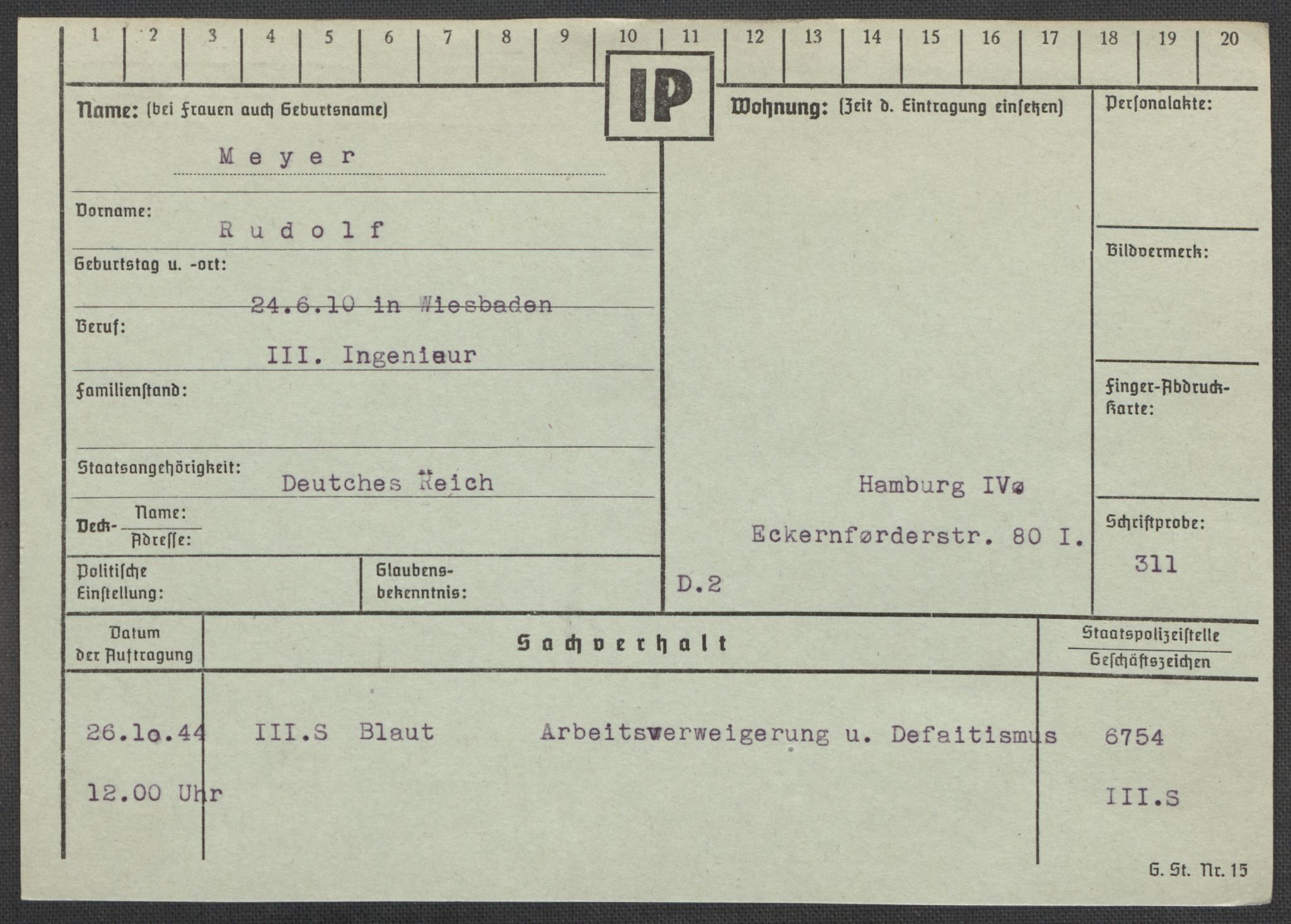 Befehlshaber der Sicherheitspolizei und des SD, AV/RA-RAFA-5969/E/Ea/Eaa/L0007: Register over norske fanger i Møllergata 19: Lundb-N, 1940-1945, s. 572