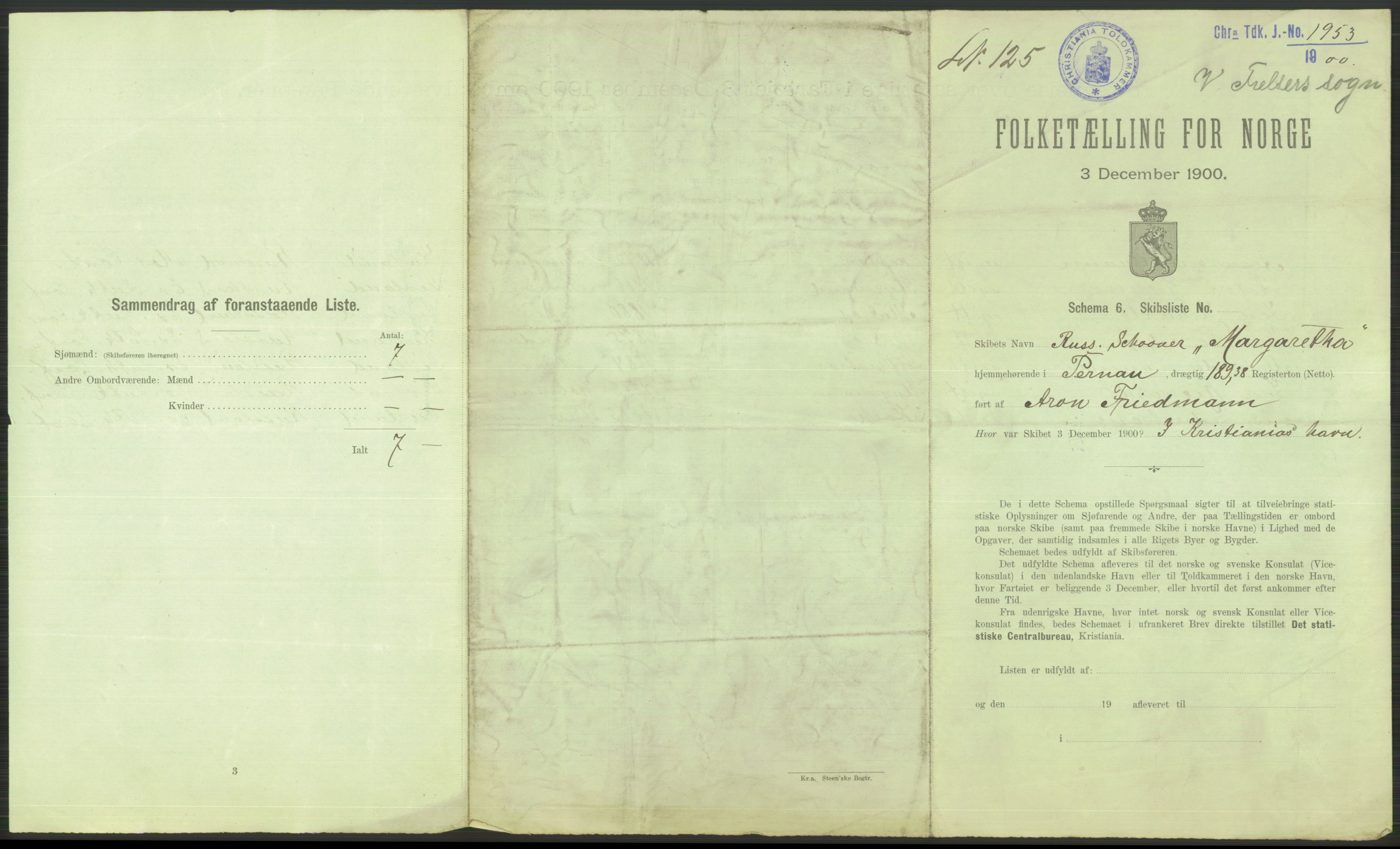 RA, Folketelling 1900 - skipslister med personlister for skip i norske havner, utenlandske havner og til havs, 1900, s. 361