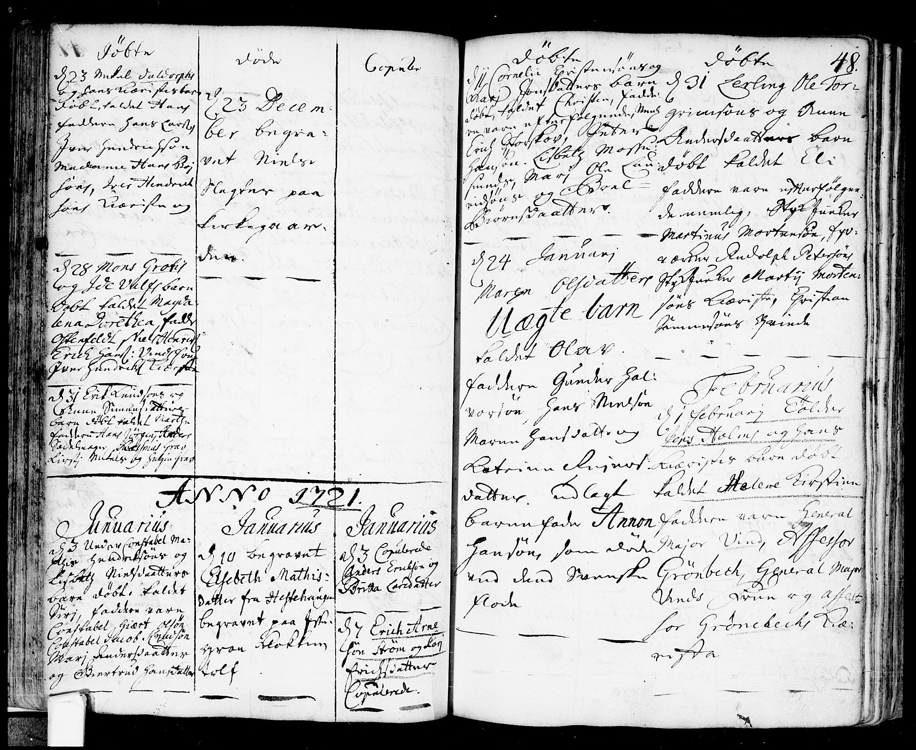 Fredrikstad prestekontor Kirkebøker, AV/SAO-A-11082/F/Fa/L0001: Ministerialbok nr. 1, 1717-1731, s. 48