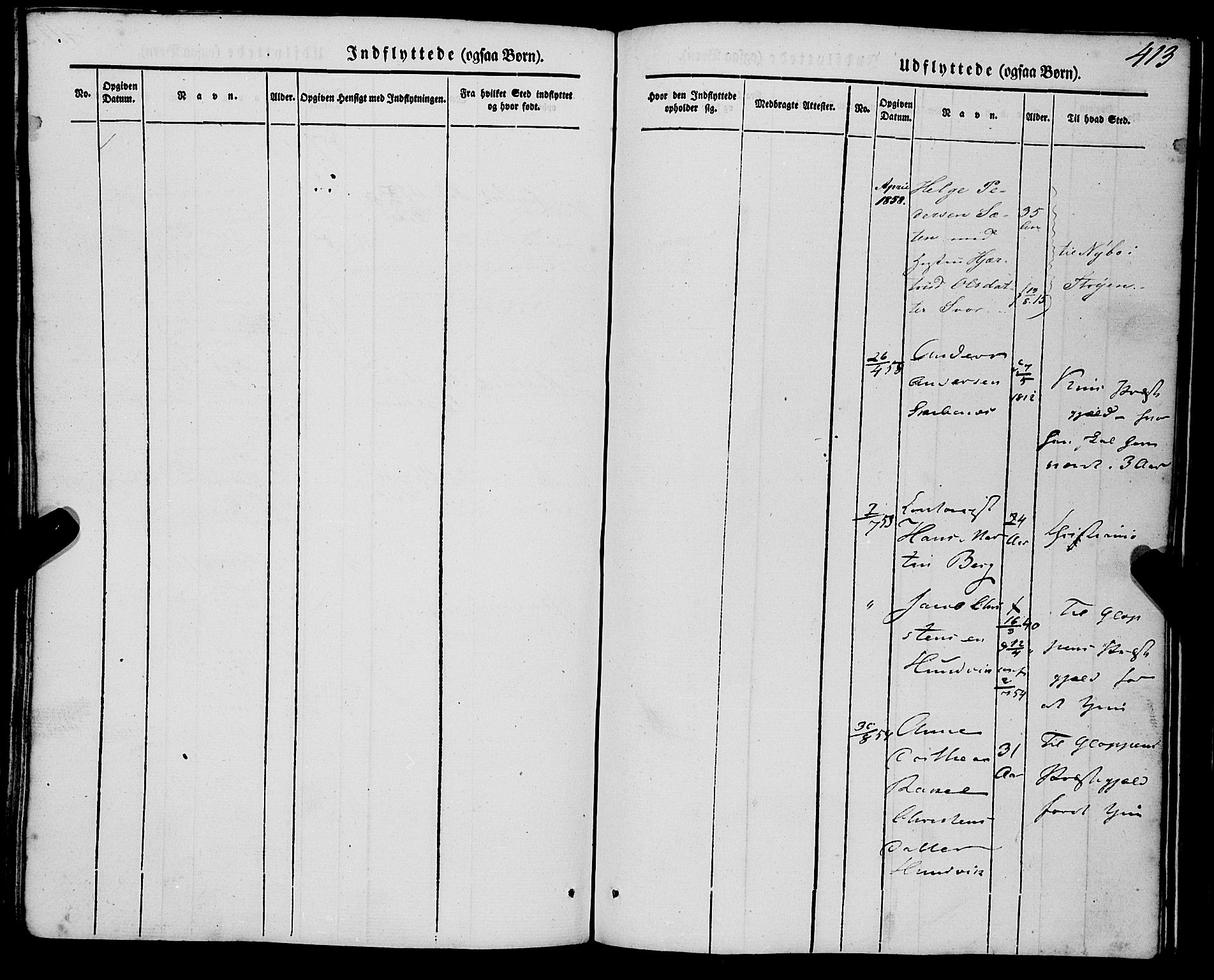 Eid sokneprestembete, SAB/A-82301/H/Haa/Haaa/L0007: Ministerialbok nr. A 7, 1844-1858, s. 413