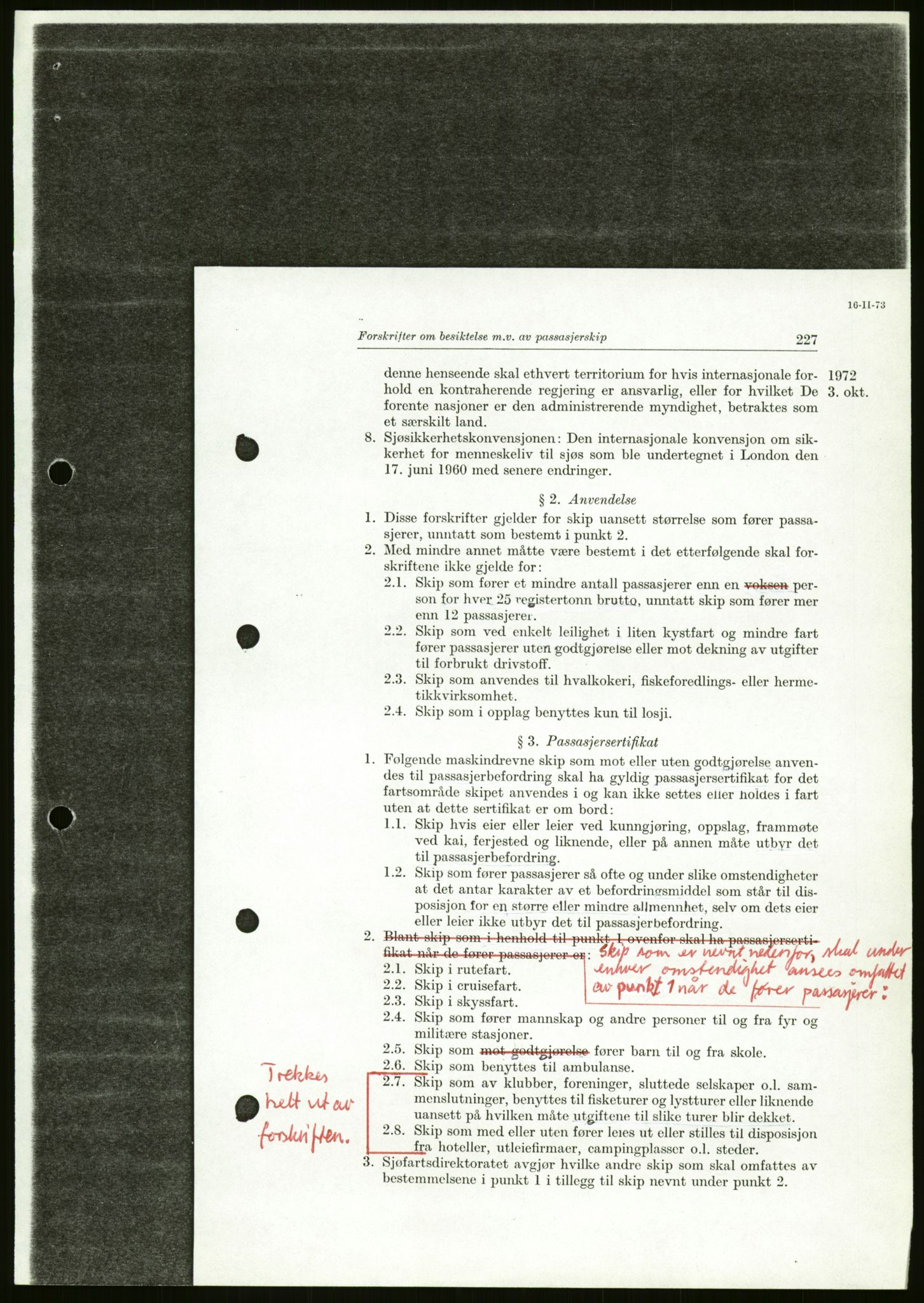 Sjøfartsdirektoratet med forløpere, generelt arkiv, AV/RA-S-1407/D/Du/Duc/L0642/0001: Skipskontrollen - Forskrifter / Forskrift om utleiebåter (2 mapper), 1978-1987, s. 209