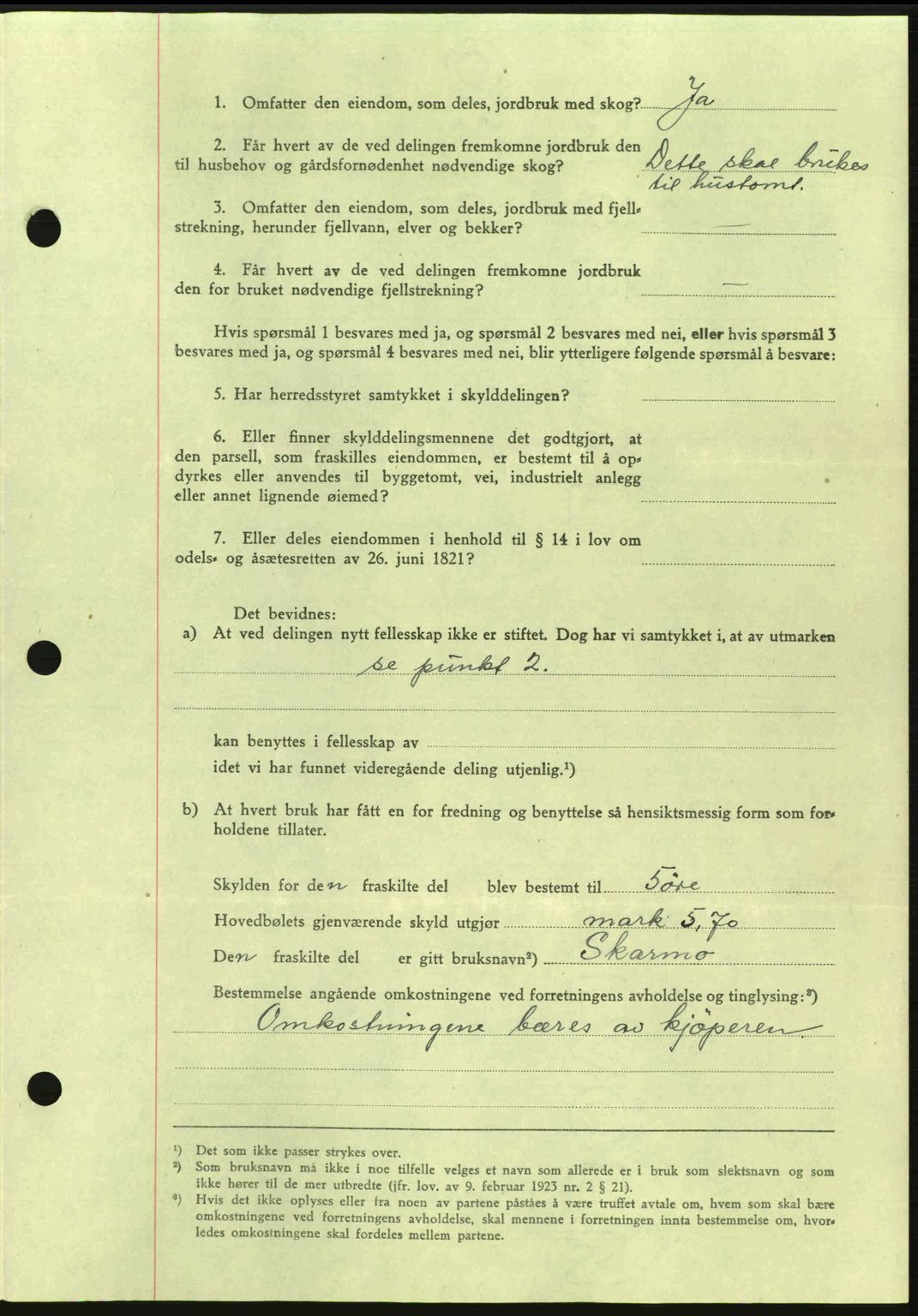 Nordmøre sorenskriveri, AV/SAT-A-4132/1/2/2Ca: Pantebok nr. A98, 1944-1944, Dagboknr: 2220/1944