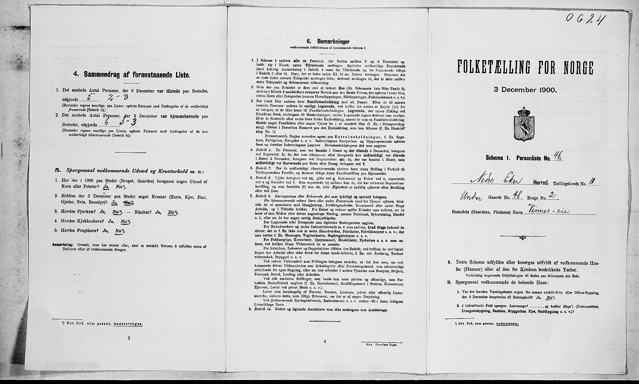 RA, Folketelling 1900 for 0625 Nedre Eiker herred, 1900, s. 1478