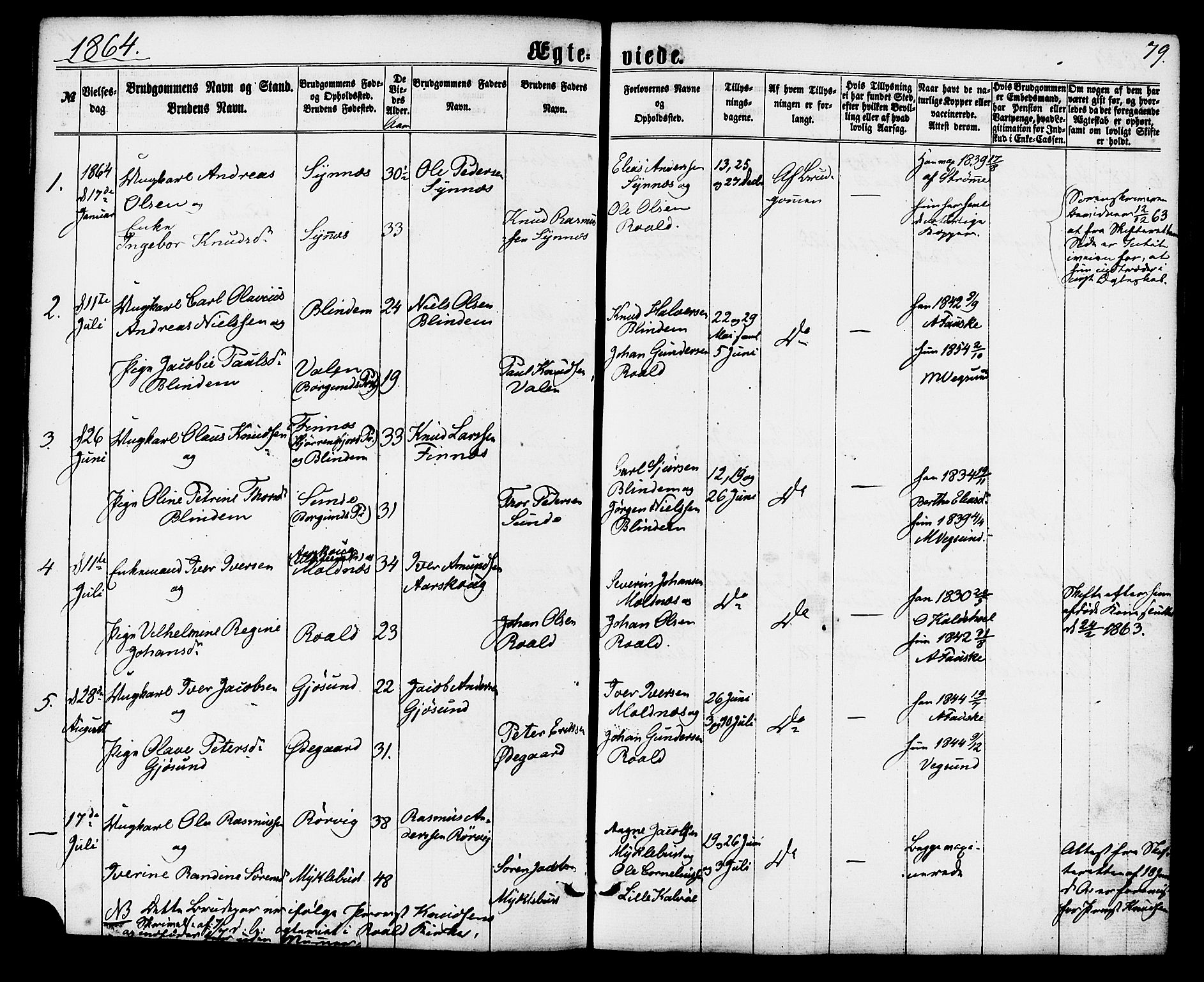 Ministerialprotokoller, klokkerbøker og fødselsregistre - Møre og Romsdal, AV/SAT-A-1454/537/L0518: Ministerialbok nr. 537A02, 1862-1876, s. 79