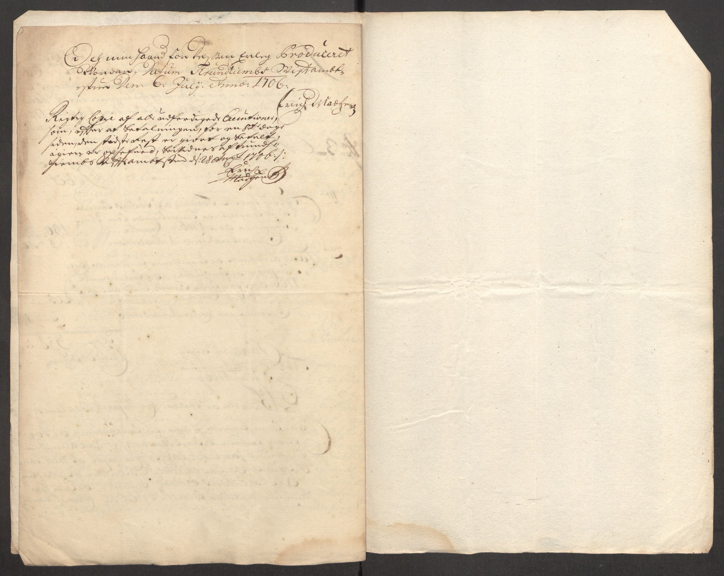 Rentekammeret inntil 1814, Reviderte regnskaper, Fogderegnskap, RA/EA-4092/R57/L3857: Fogderegnskap Fosen, 1706-1707, s. 267