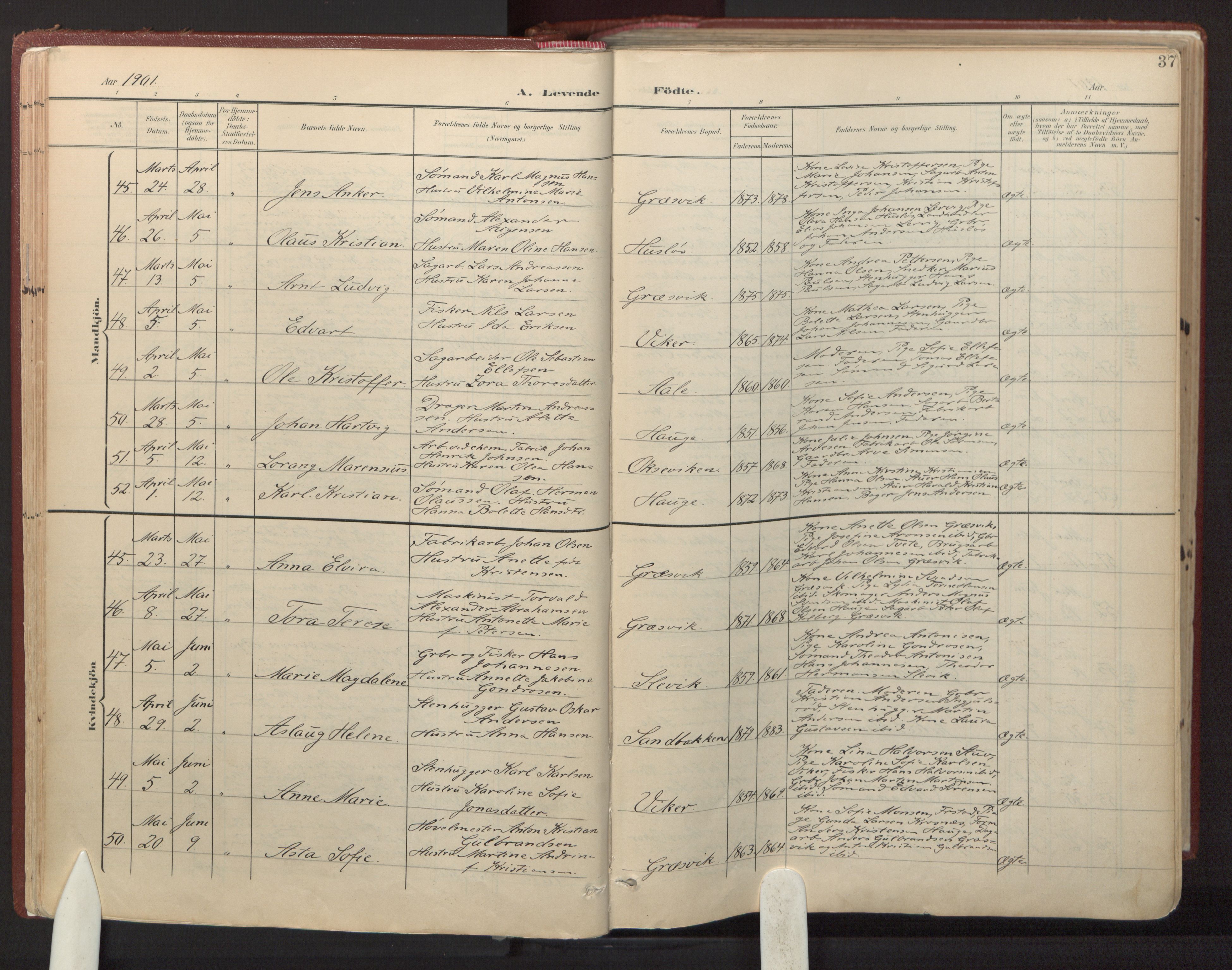 Onsøy prestekontor Kirkebøker, AV/SAO-A-10914/F/Fa/L0008: Ministerialbok nr. I 8, 1899-1923, s. 37