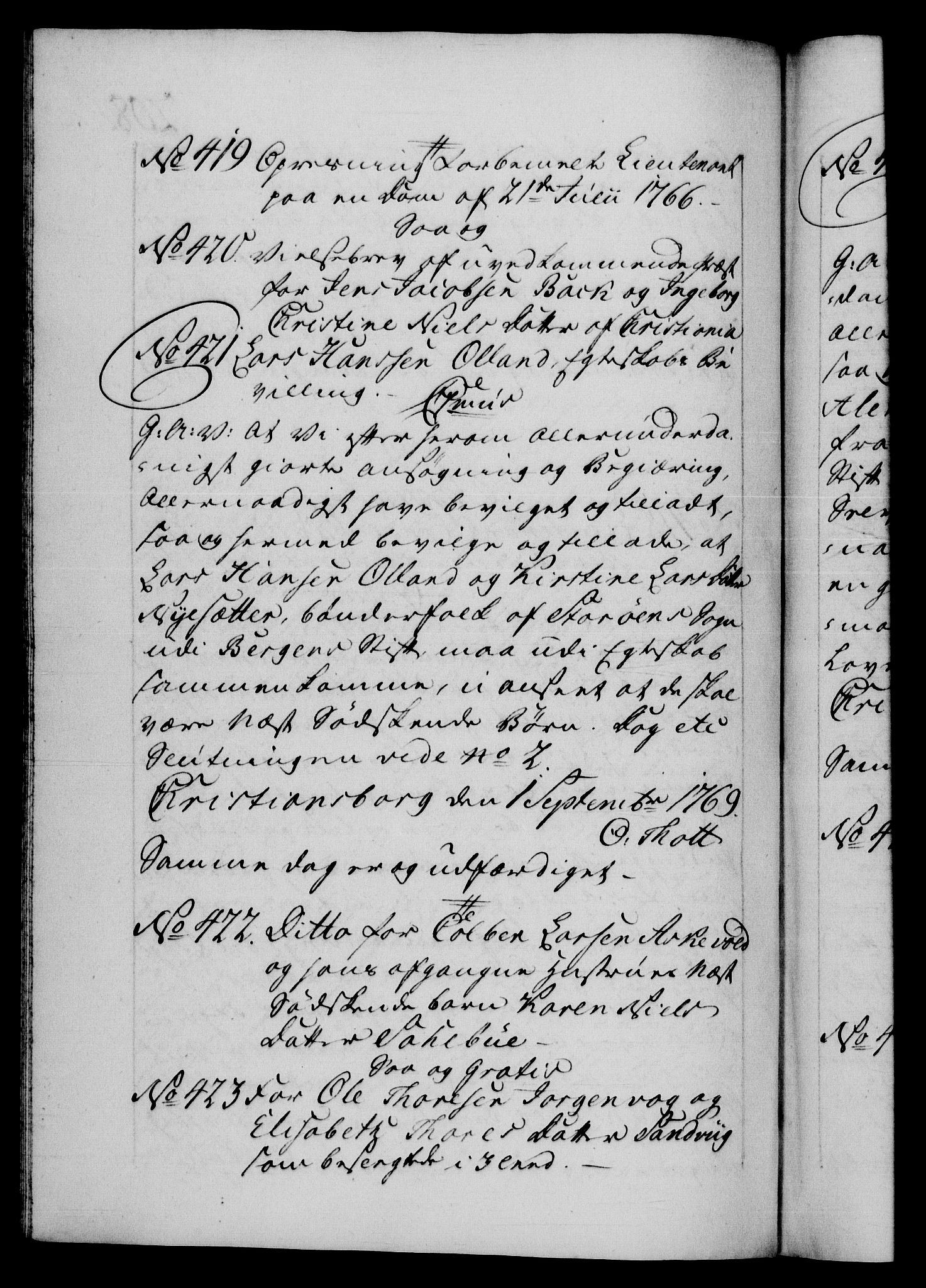 Danske Kanselli 1572-1799, RA/EA-3023/F/Fc/Fca/Fcaa/L0044: Norske registre, 1769-1771, s. 208b