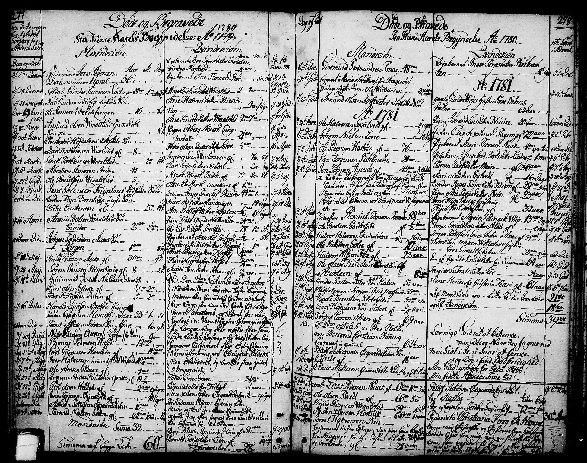 Drangedal kirkebøker, AV/SAKO-A-258/F/Fa/L0003: Ministerialbok nr. 3, 1768-1814, s. 277-278