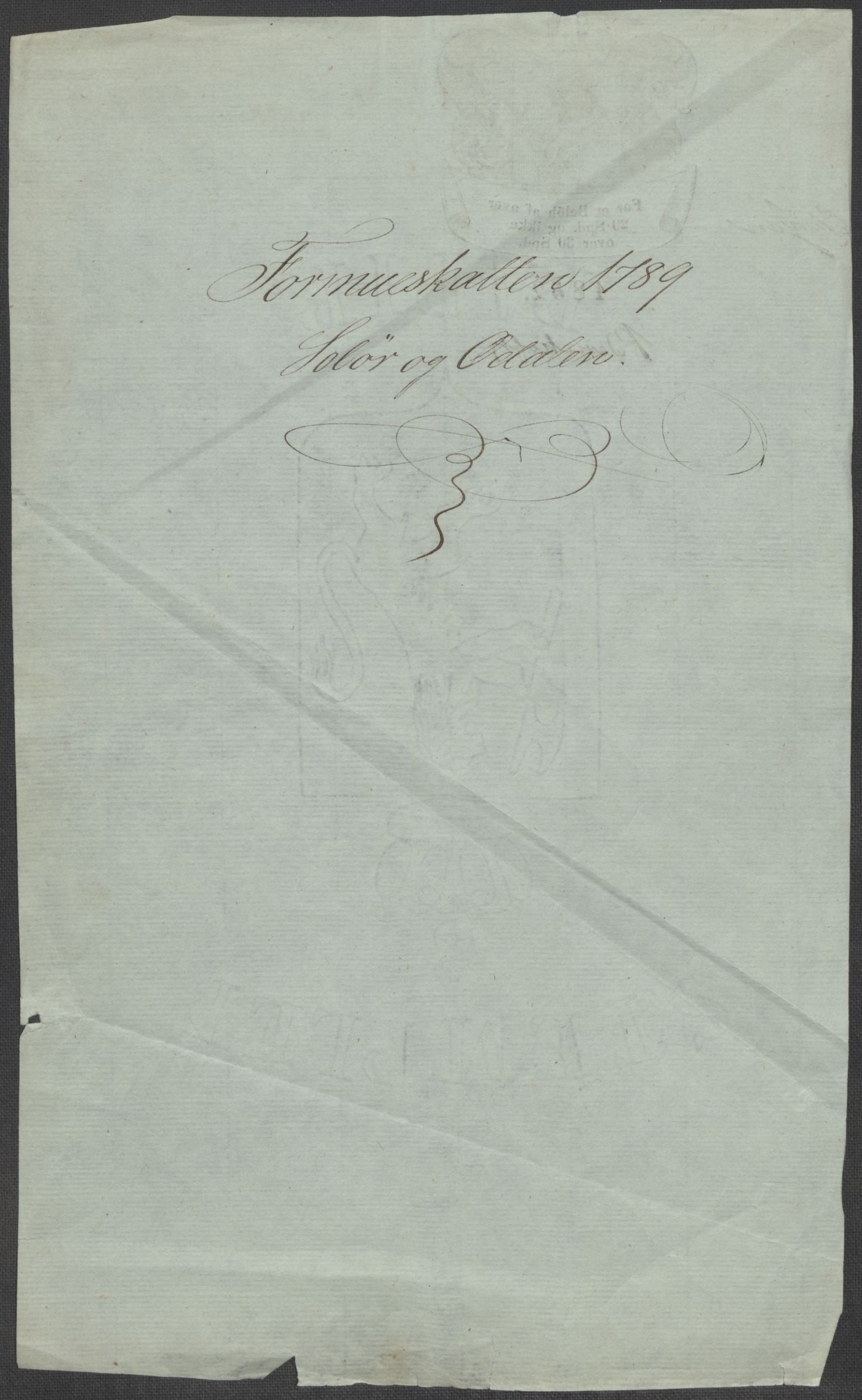 Rentekammeret inntil 1814, Reviderte regnskaper, Mindre regnskaper, RA/EA-4068/Rf/Rfe/L0043: Skien, Solør og Odalen fogderi, 1789, s. 362