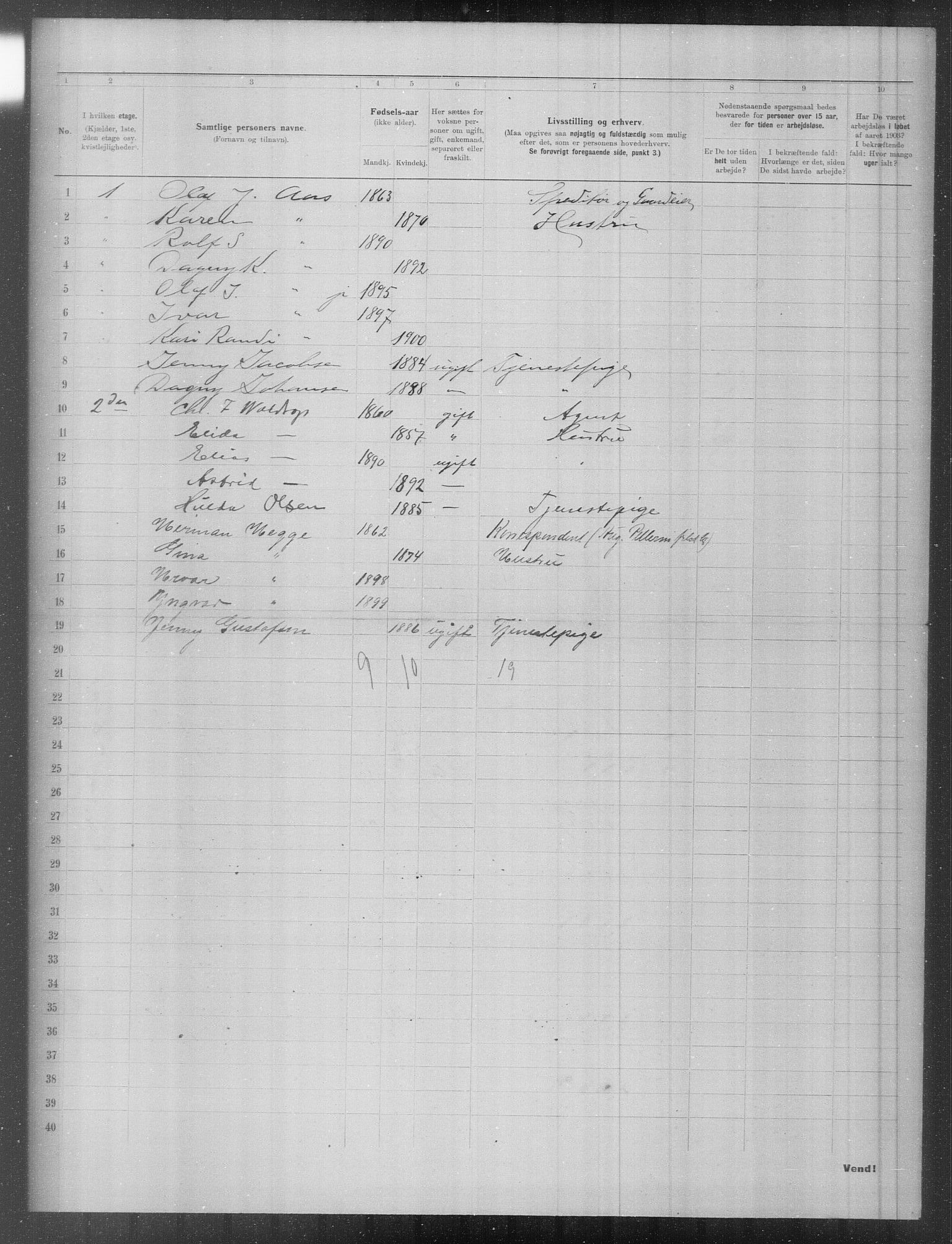 OBA, Kommunal folketelling 31.12.1903 for Kristiania kjøpstad, 1903, s. 9658