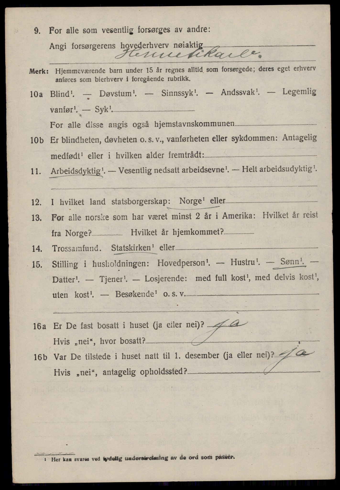 SAST, Folketelling 1920 for 1126 Hetland herred, 1920, s. 13114