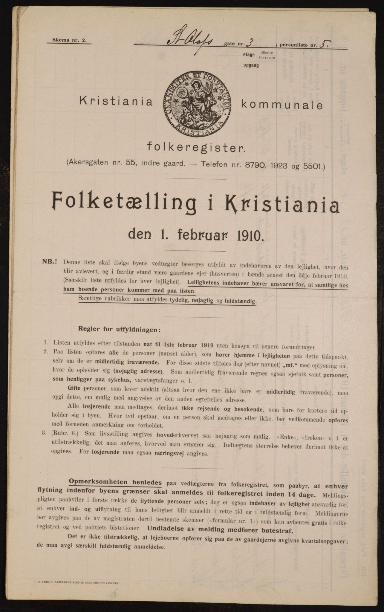 OBA, Kommunal folketelling 1.2.1910 for Kristiania, 1910, s. 84099