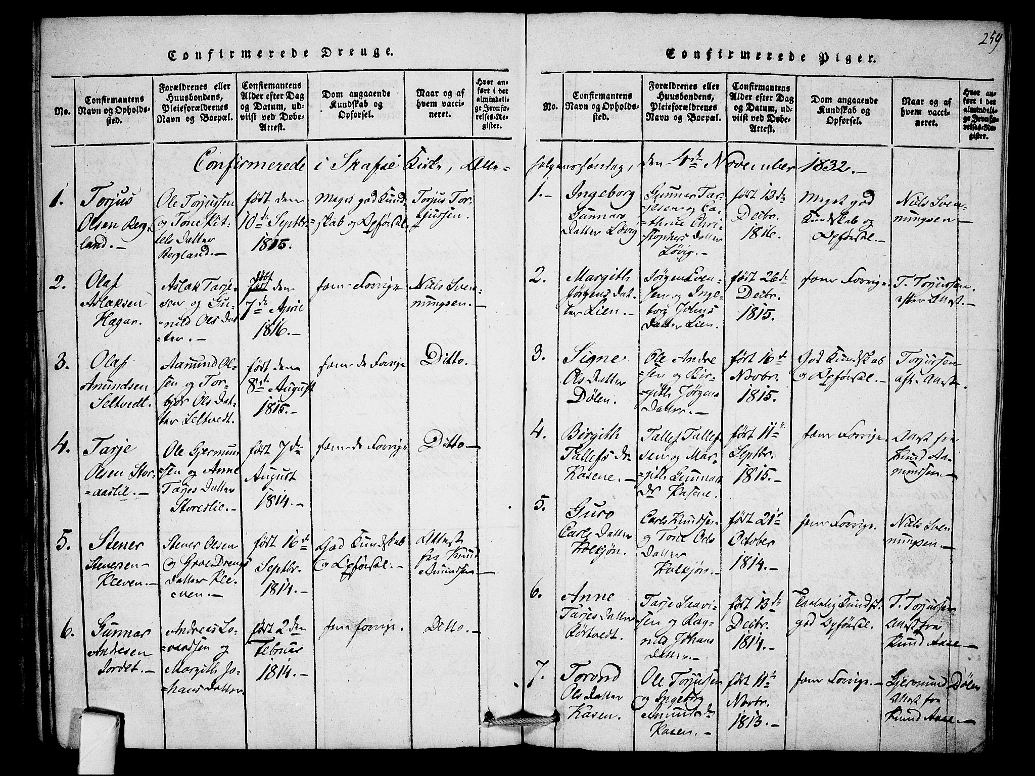 Mo kirkebøker, AV/SAKO-A-286/F/Fb/L0001: Ministerialbok nr. II 1, 1814-1844, s. 259
