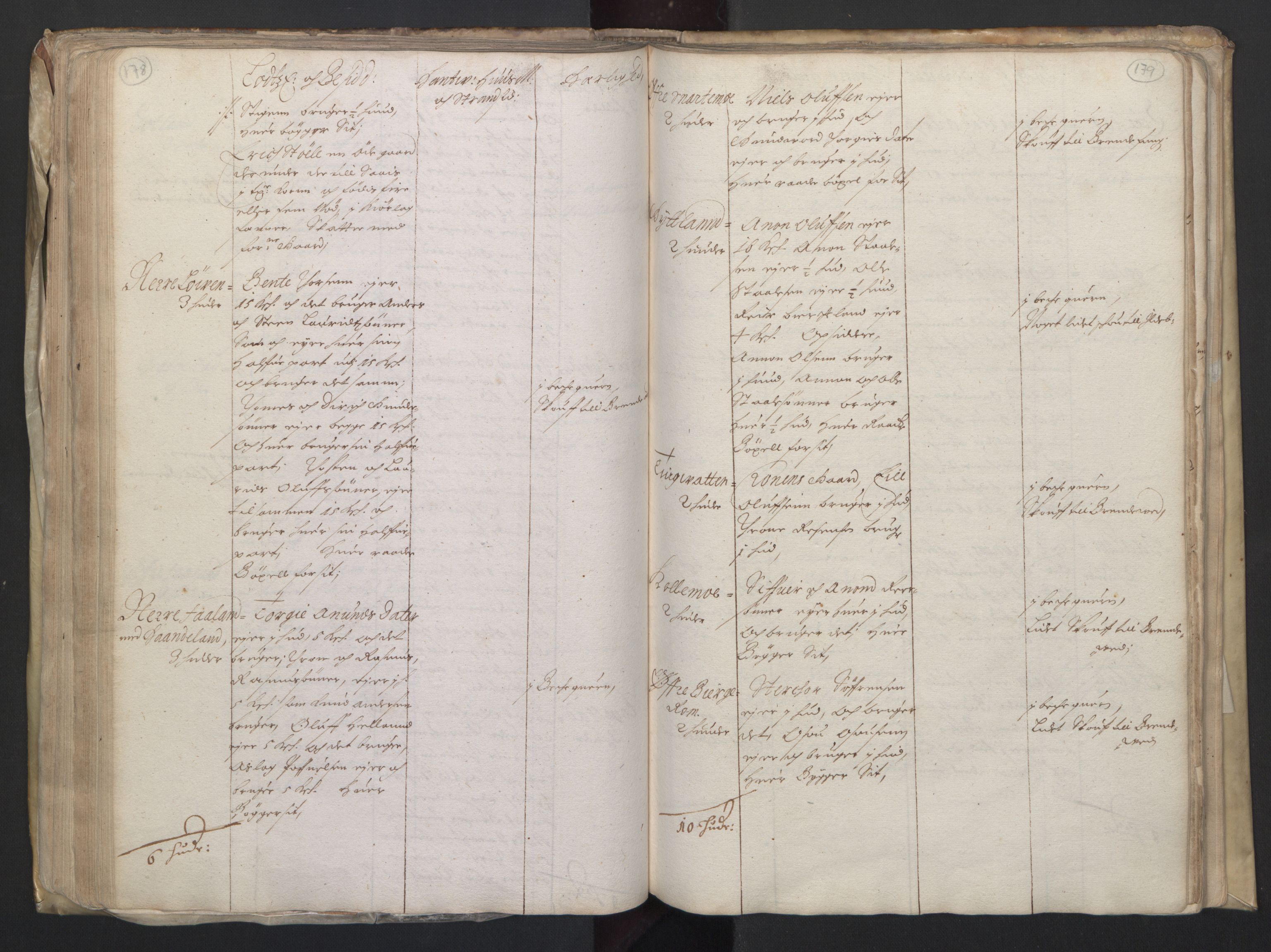 Rentekammeret inntil 1814, Realistisk ordnet avdeling, RA/EA-4070/L/L0020/0004: Agder lagdømme: / Alminnelig jordebok. Lista len, 1661, s. 178-179