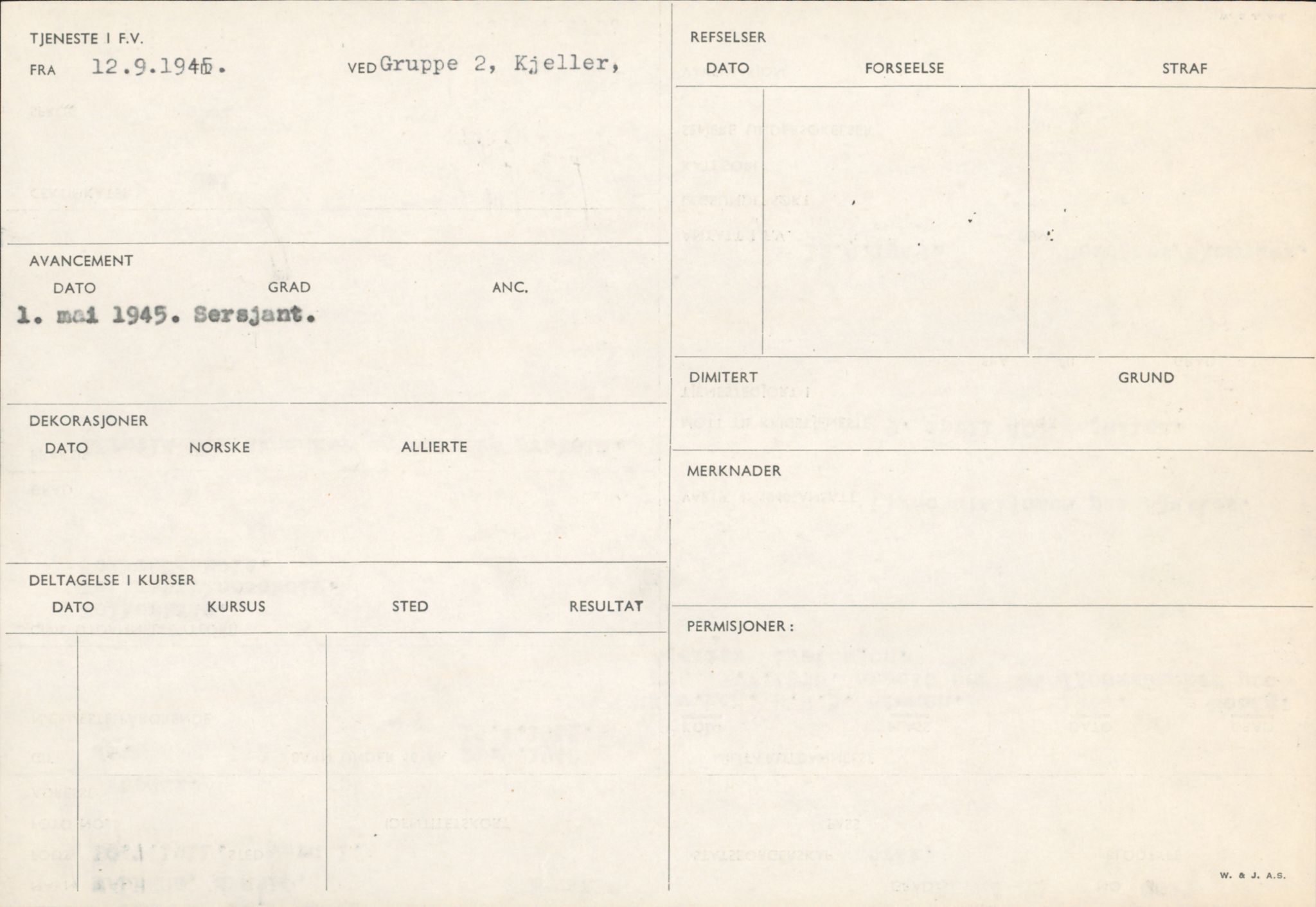 Forsvaret, Forsvarets overkommando/Luftforsvarsstaben, RA/RAFA-4079/P/Pa/L0028: Personellpapirer, 1911, s. 293