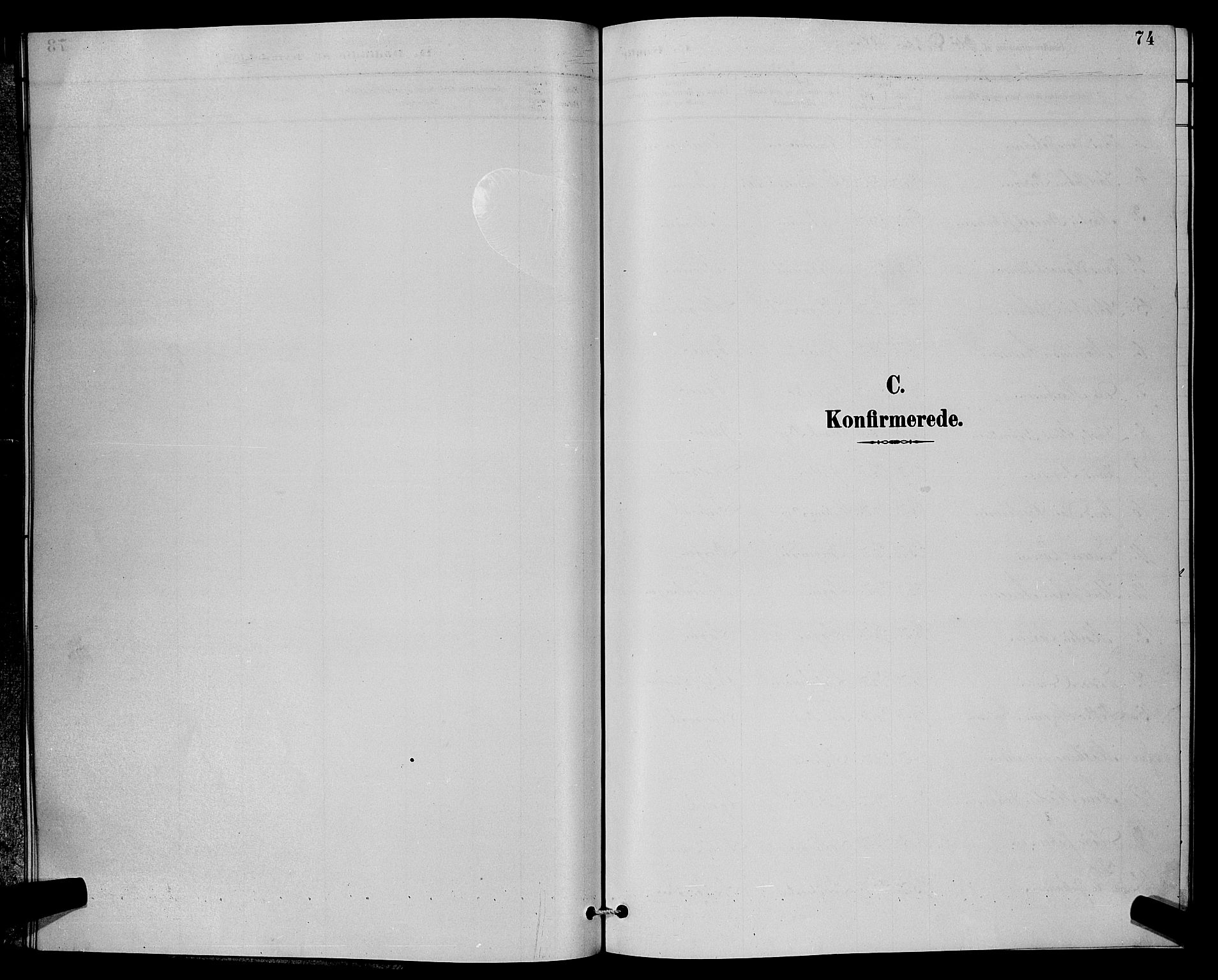 Sørum prestekontor Kirkebøker, SAO/A-10303/G/Ga/L0005: Klokkerbok nr. I 5.1, 1886-1894, s. 74