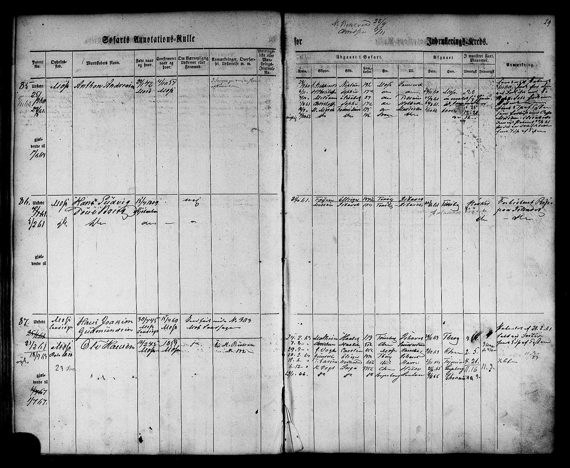 Moss mønstringskontor, AV/SAO-A-10569d/F/Fc/Fca/L0001: Annotasjonsrulle, 1860-1868, s. 31