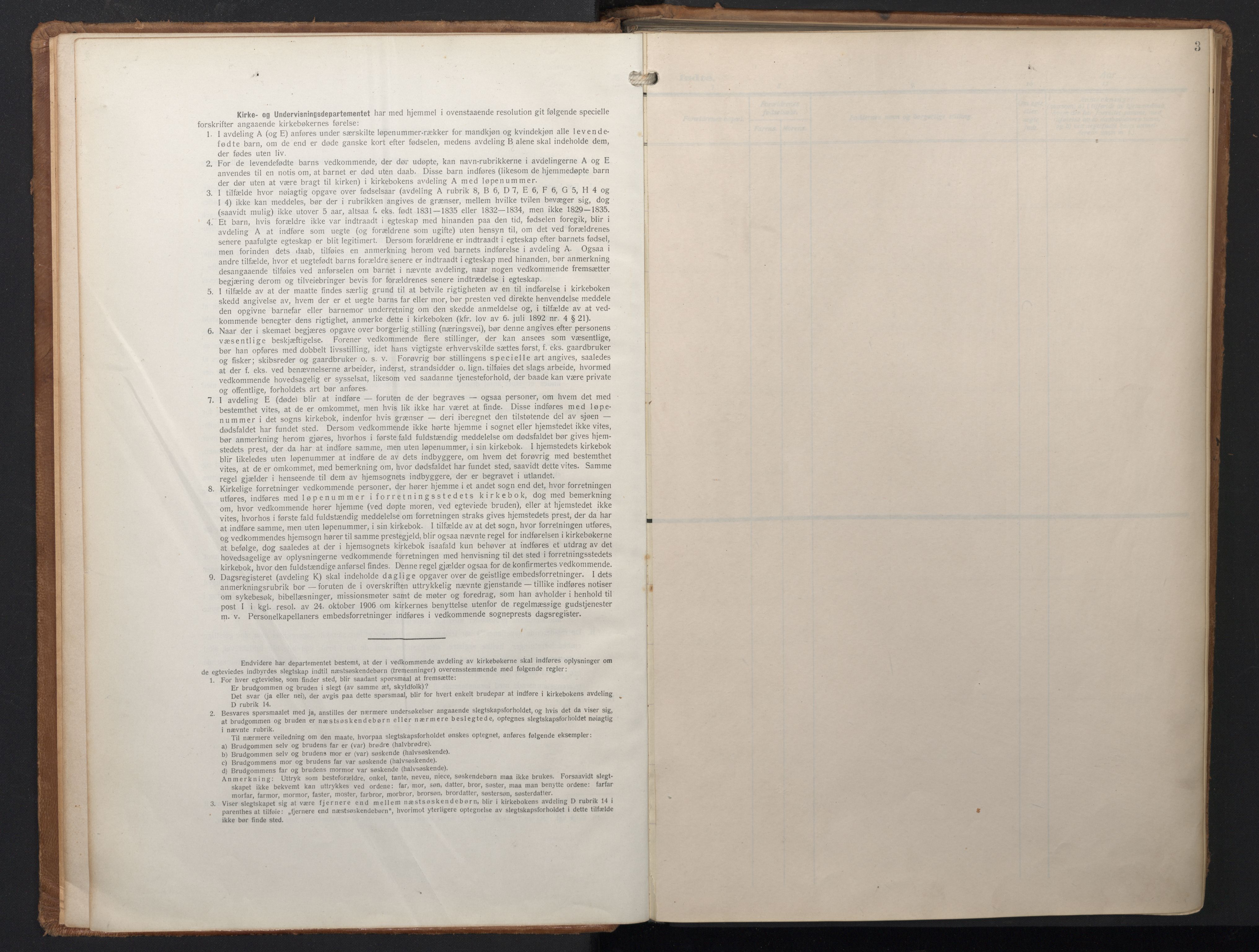 Nykirken Sokneprestembete, SAB/A-77101/H/Hab: Klokkerbok nr. B 9, 1925-1948, s. 3
