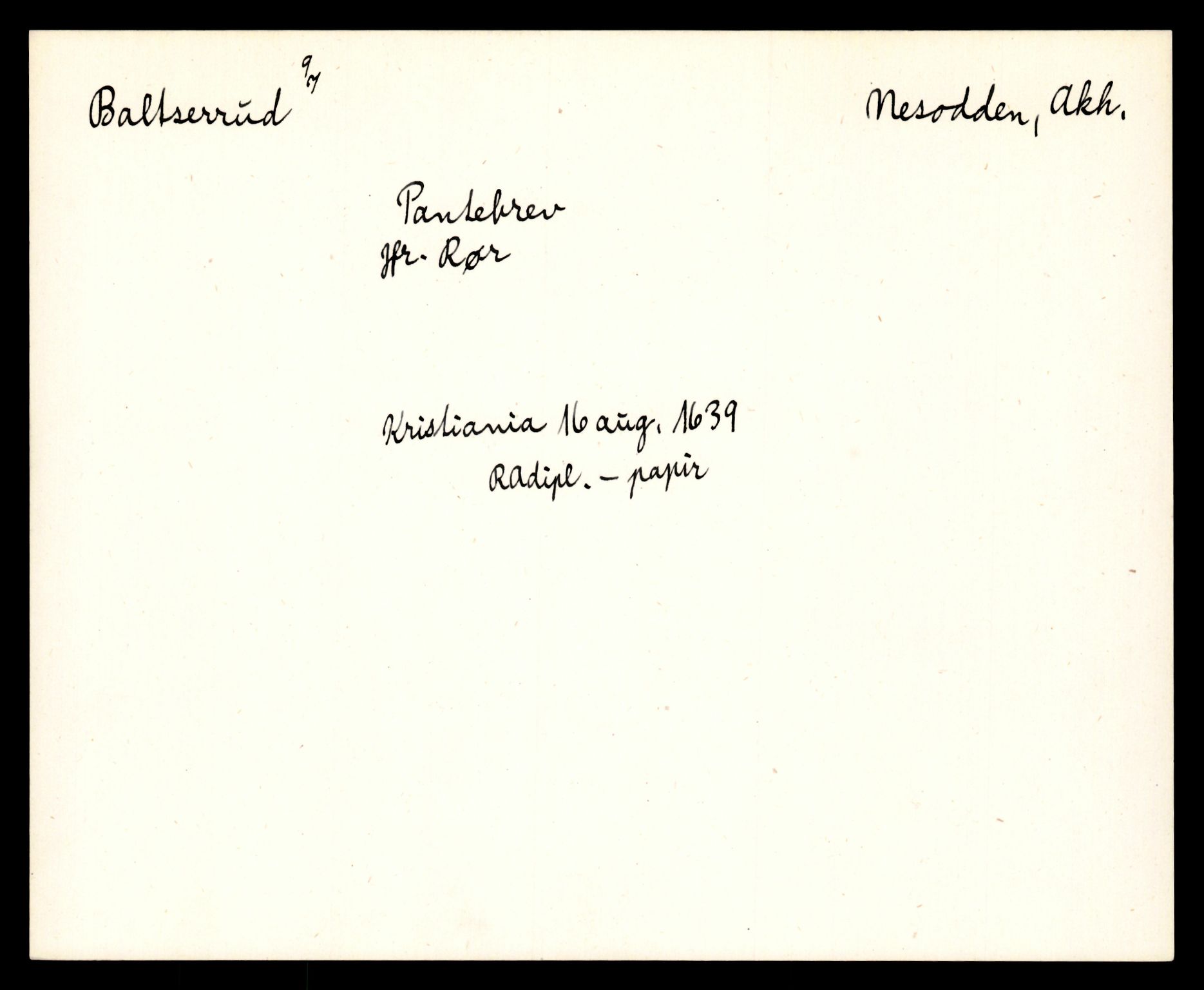 Riksarkivets diplomsamling, AV/RA-EA-5965/F35/F35e/L0005: Registreringssedler Akershus 1, 1300-1900, s. 653