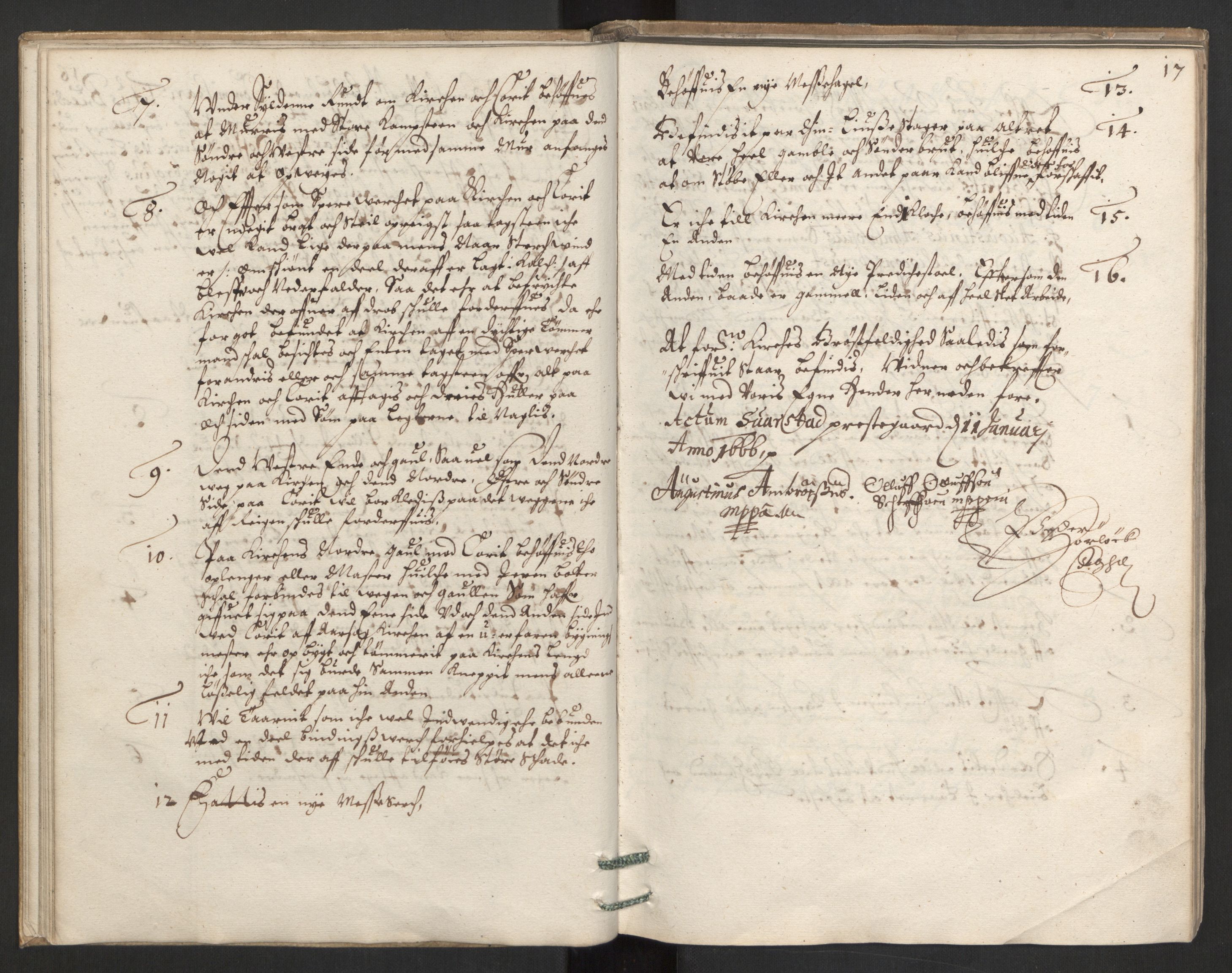 Rentekammeret inntil 1814, Reviderte regnskaper, Kirkeregnskap, AV/RA-EA-4067/Ra/L0027/0002: Kirkeregnskap / Besiktigelser over kirkene i Tønsberg len og Brunla len, 1666, s. 16b-17a