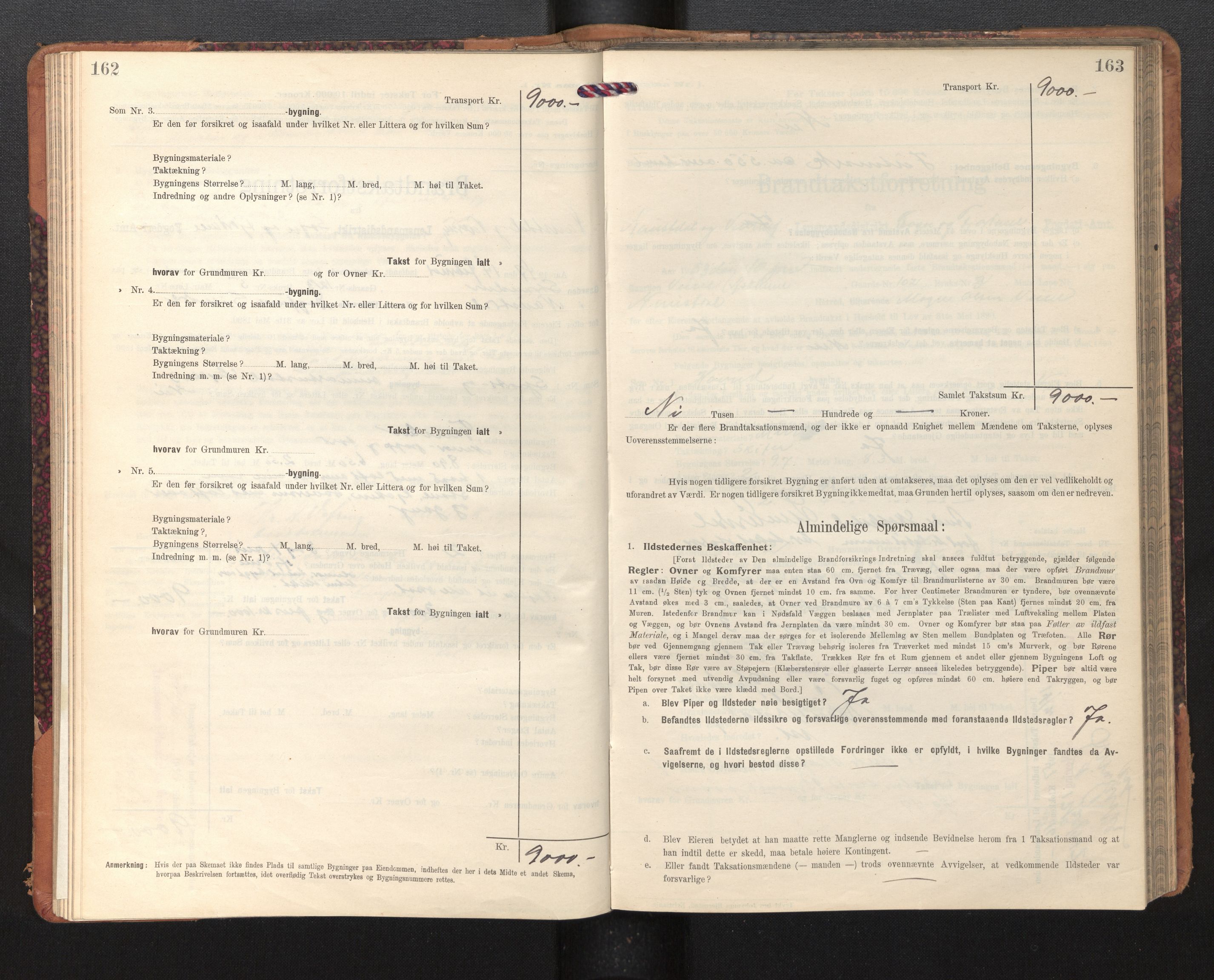 Lensmannen i Naustdal, AV/SAB-A-29501/0012/L0002: Branntakstprotokoll, skjematakst, 1911-1953, s. 162-163