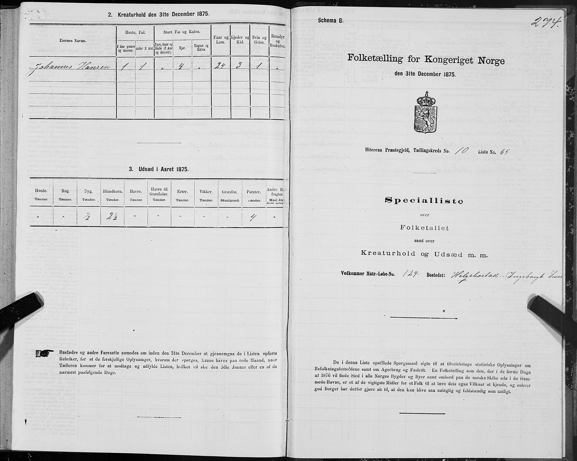 SAT, Folketelling 1875 for 1617P Hitra prestegjeld, 1875, s. 5274