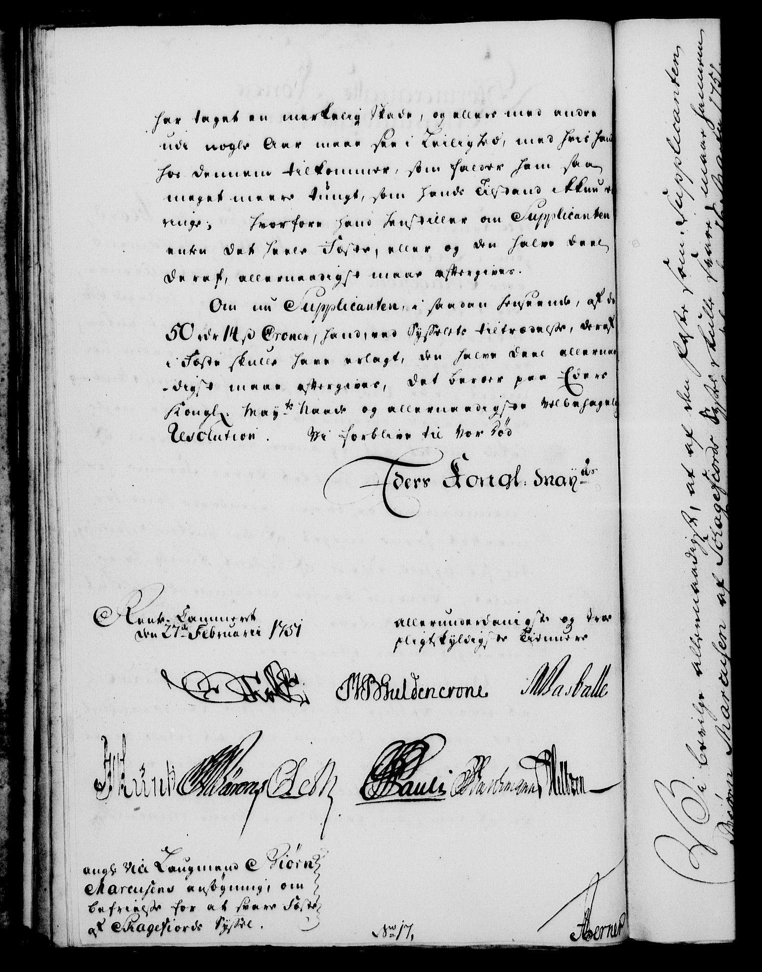 Rentekammeret, Kammerkanselliet, RA/EA-3111/G/Gf/Gfa/L0033: Norsk relasjons- og resolusjonsprotokoll (merket RK 52.33), 1751, s. 90