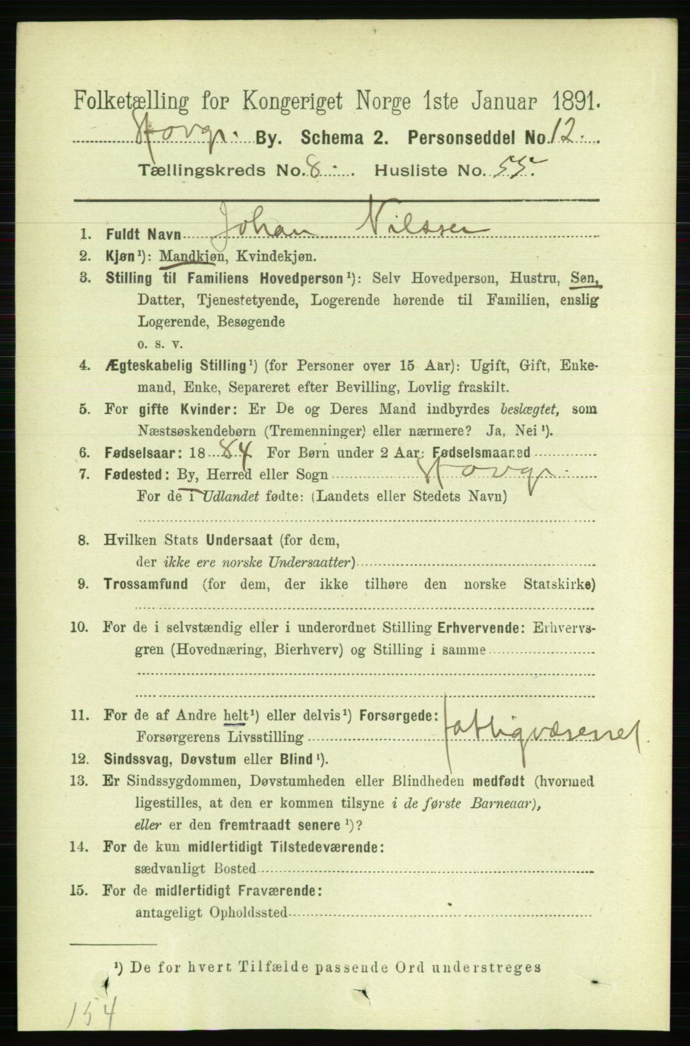RA, Folketelling 1891 for 1103 Stavanger kjøpstad, 1891, s. 12397