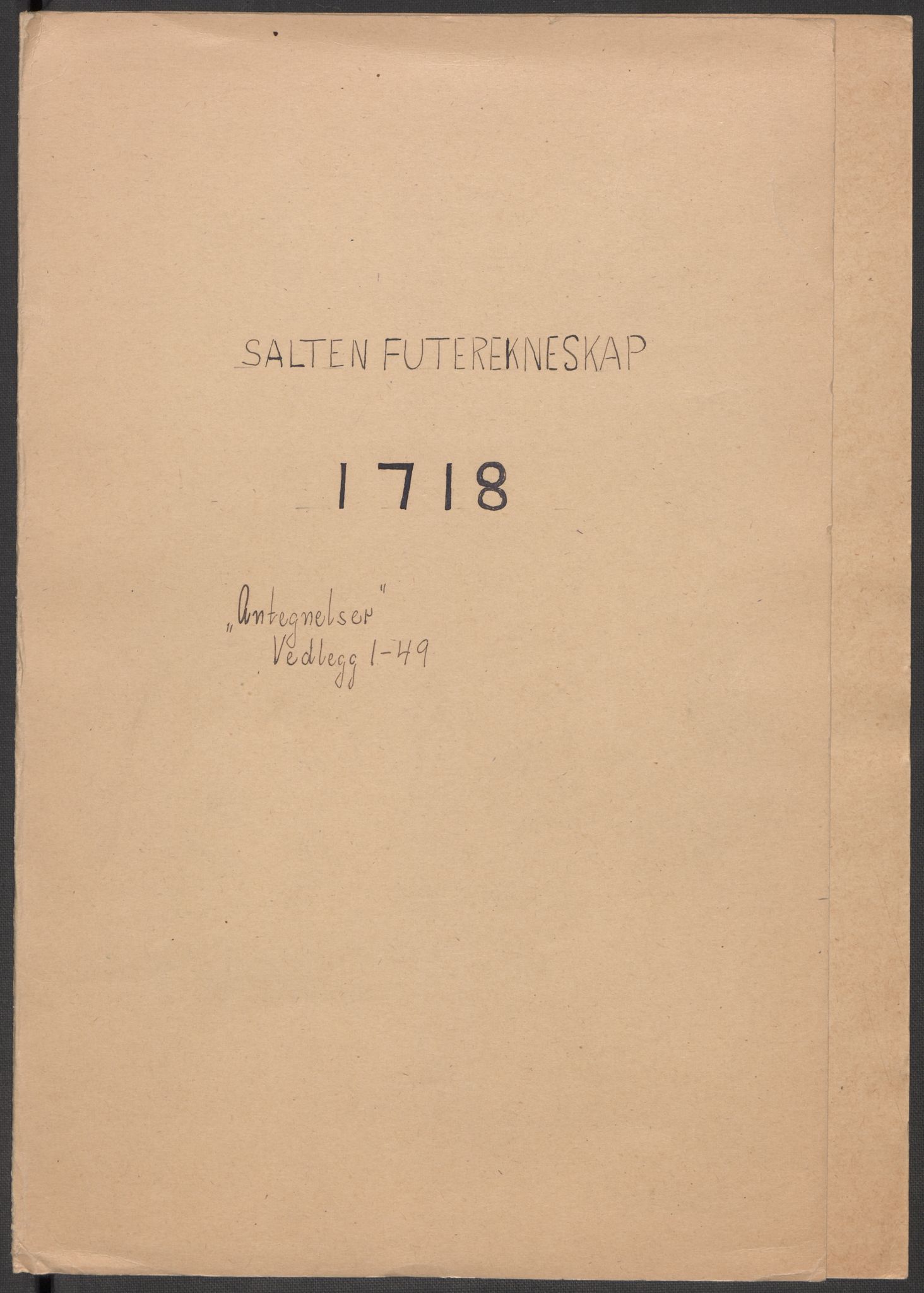 Rentekammeret inntil 1814, Reviderte regnskaper, Fogderegnskap, RA/EA-4092/R66/L4588: Fogderegnskap Salten, 1718, s. 465